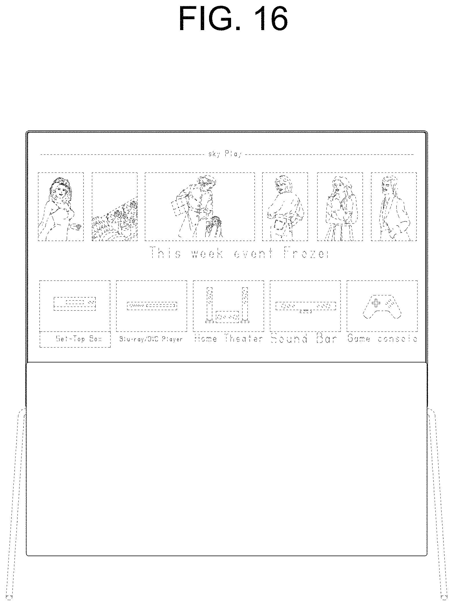 Patent USD1001091 Figure 16 – TV receiver