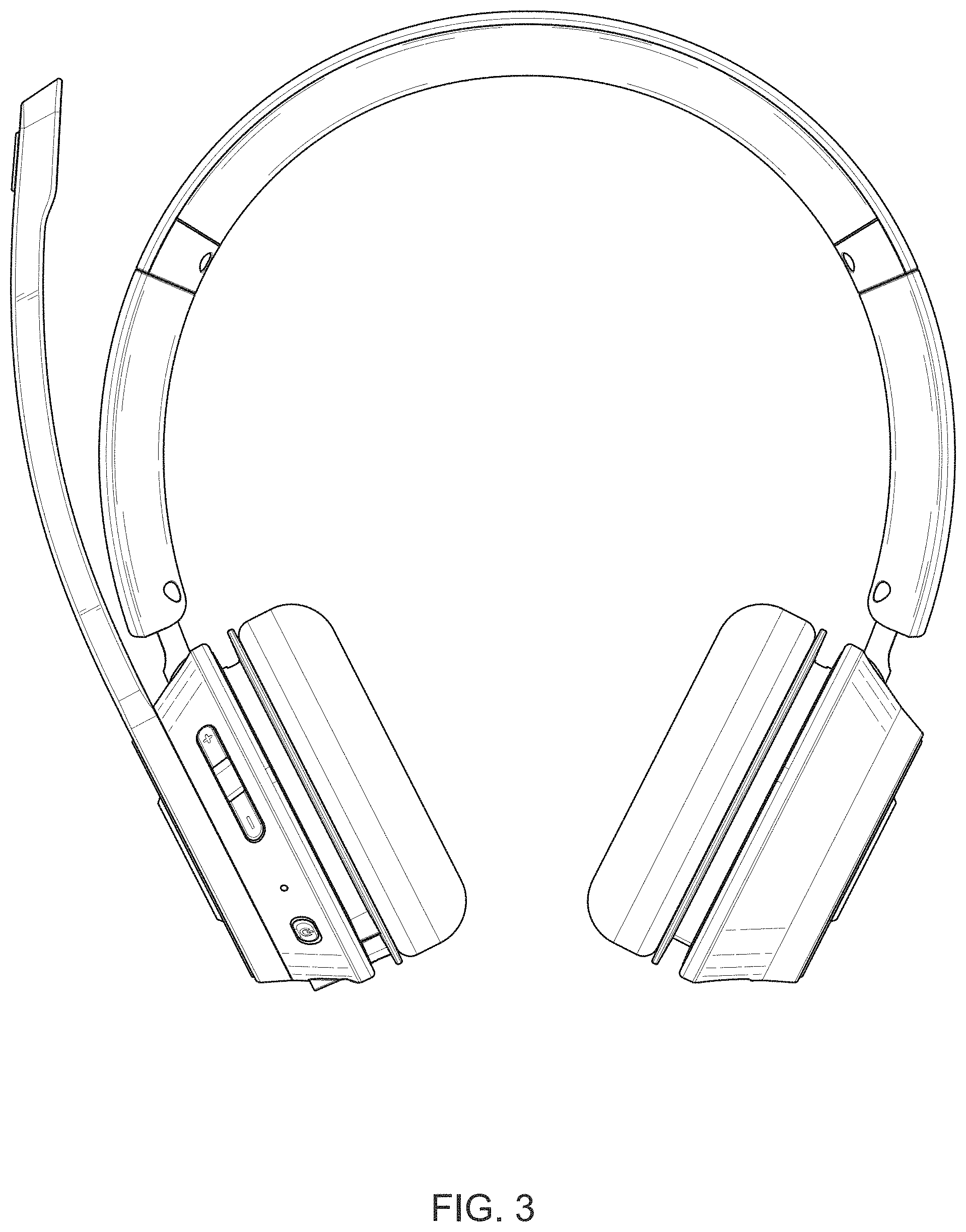 Patent USD1001096 Figure 3 – Headphone and stand assembly