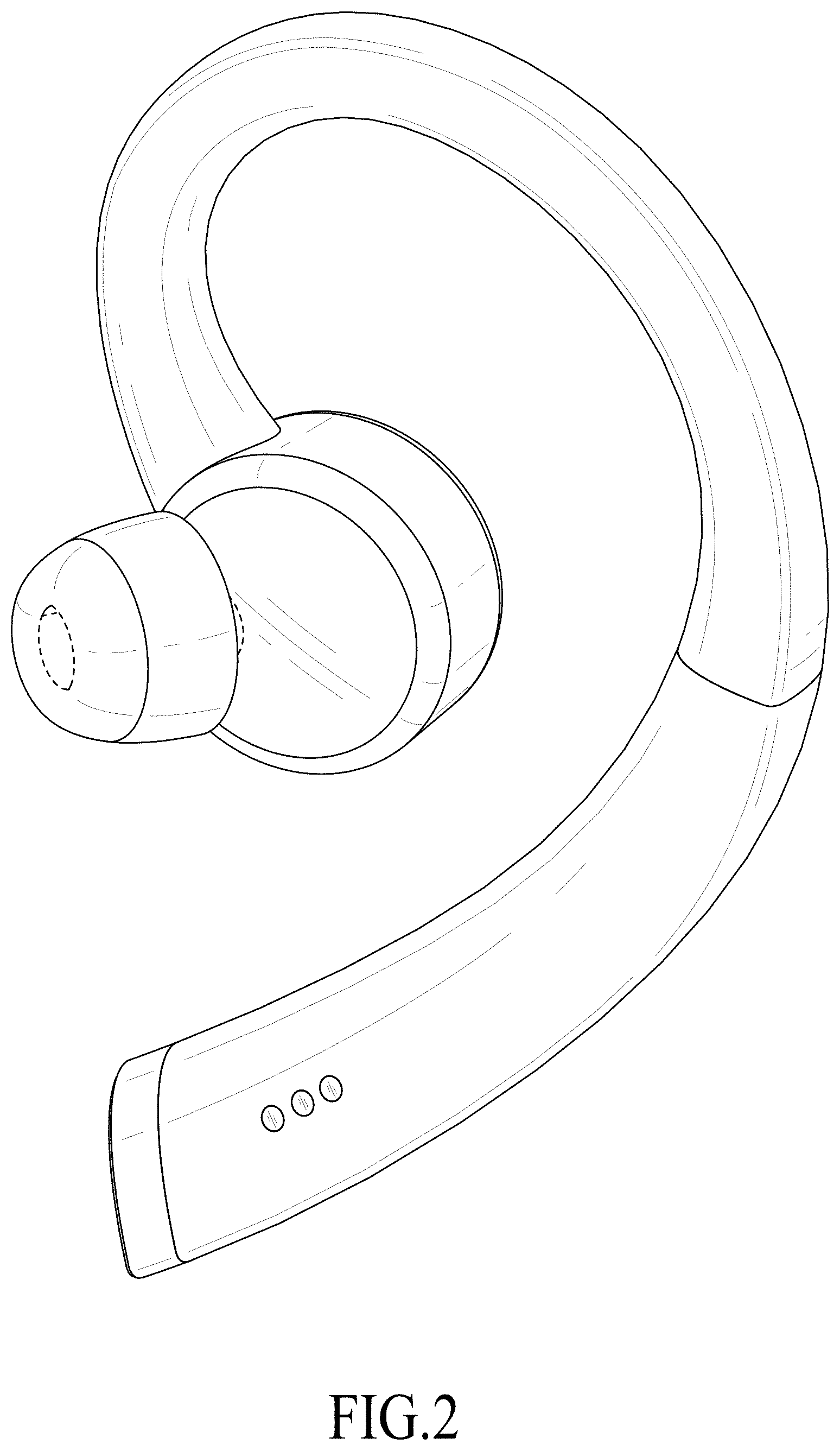 Patent USD1001106 Figure 2 – Wireless earphone