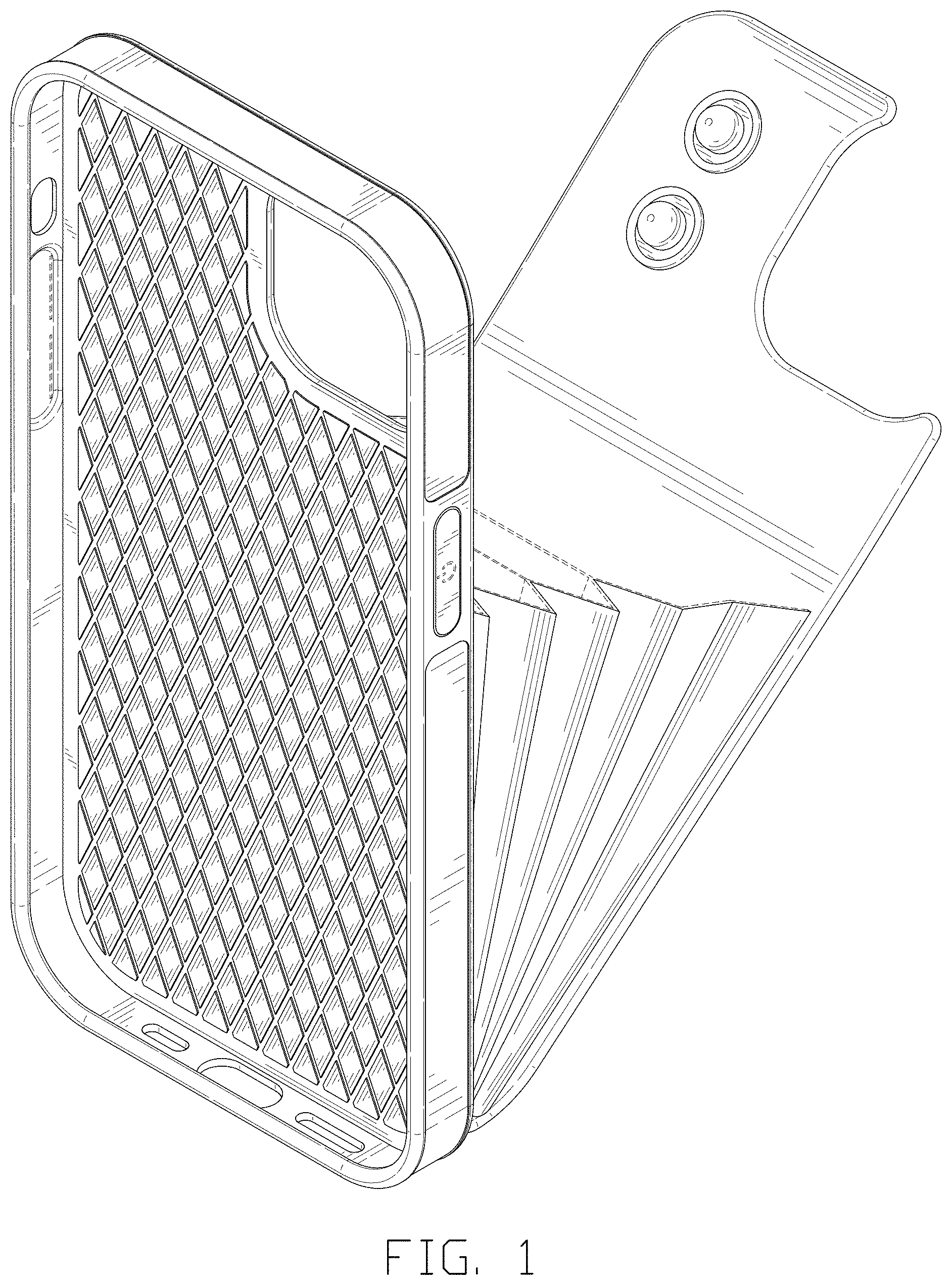Patent USD1001116 Figure 1 – Combined mobile phone case and card case