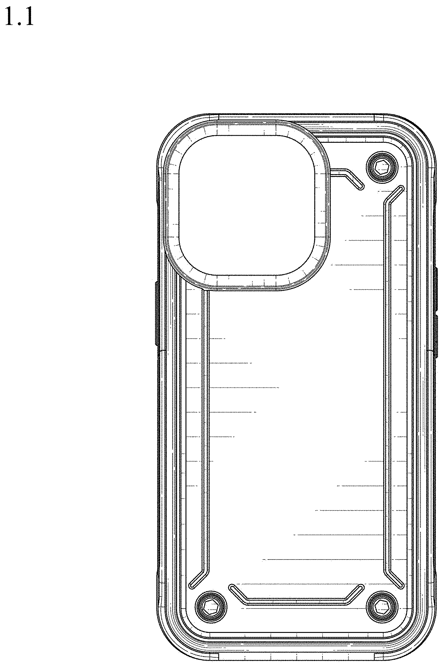 Patent USD1001117 Figure 1 – Case for mobile telephone