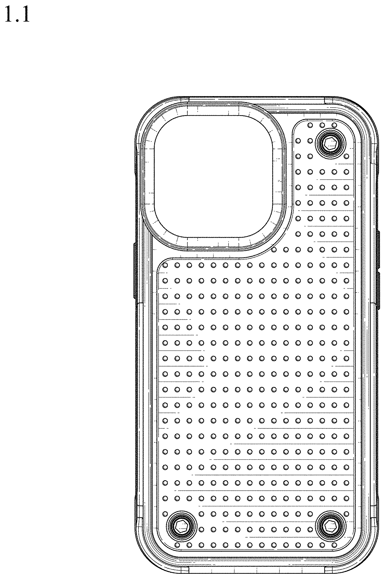 Patent USD1001118 Figure 1 – Case for mobile telephone