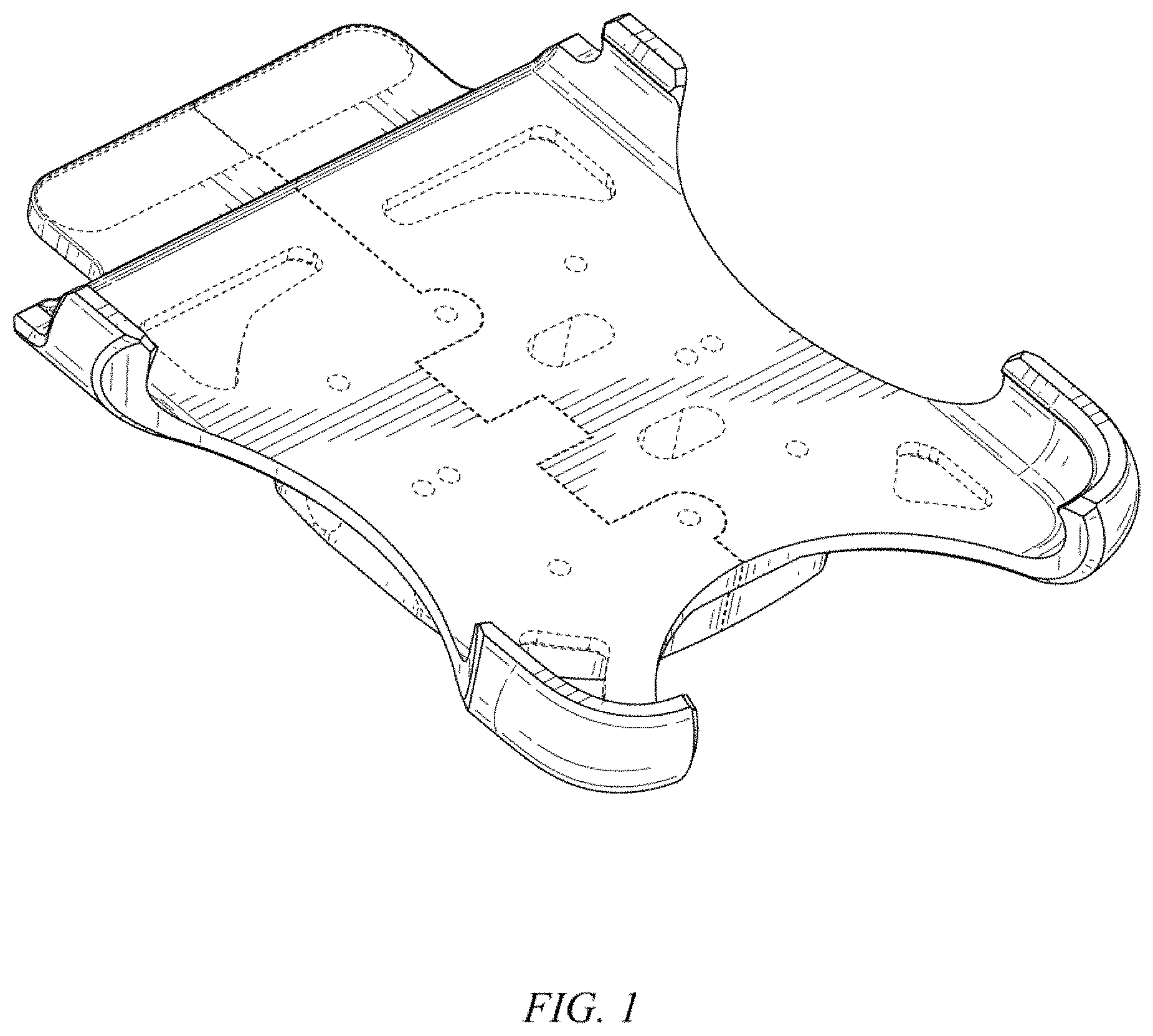 Patent USD1001119 Figure 1 – Anti-theft bracket for a foldable gadget