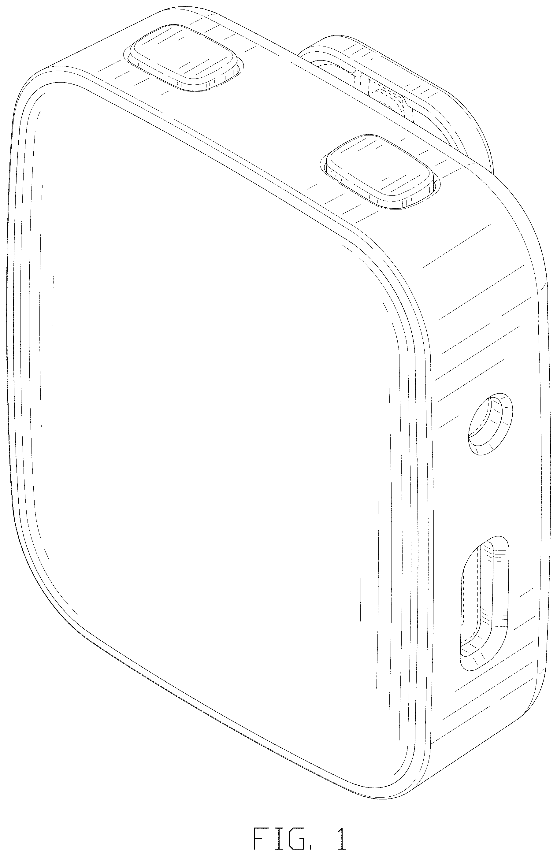 Patent USD1001125 Figure 1 – Combined wireless microphone transmitter and receiver