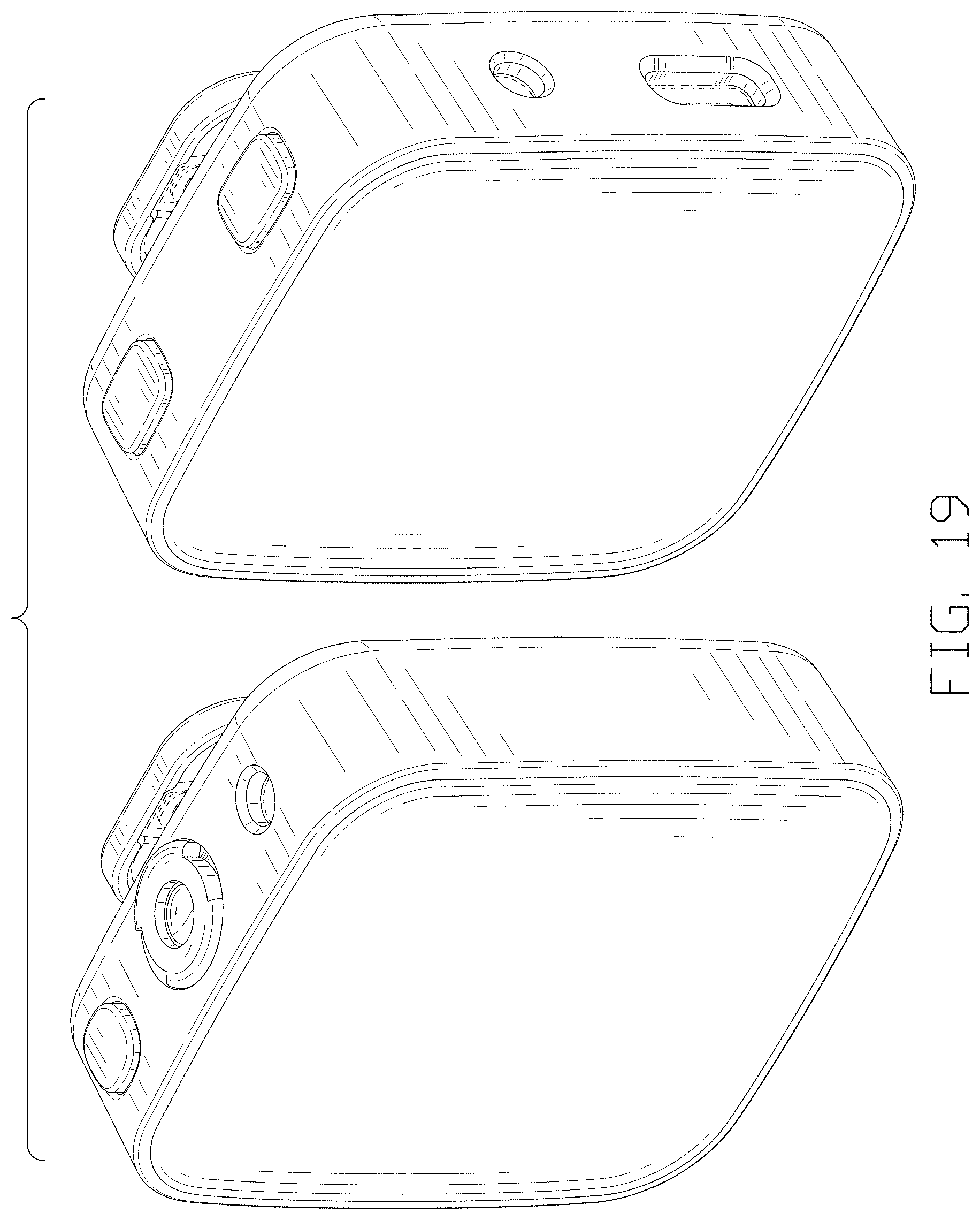 Patent USD1001125 Figure 19 – Combined wireless microphone transmitter and receiver