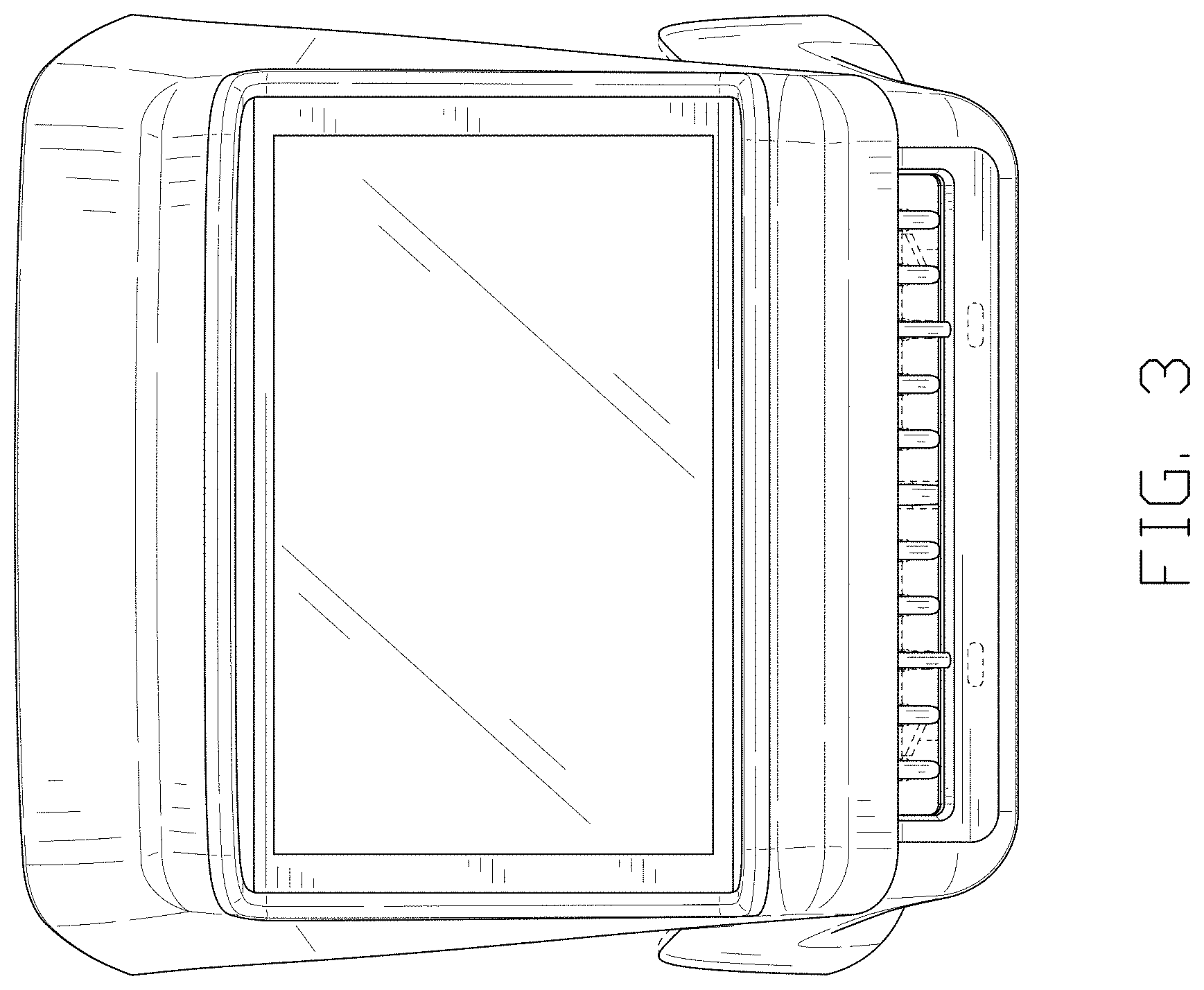 Patent USD1001132 Figure 3 – In-vehicle infotainment device with a touch display