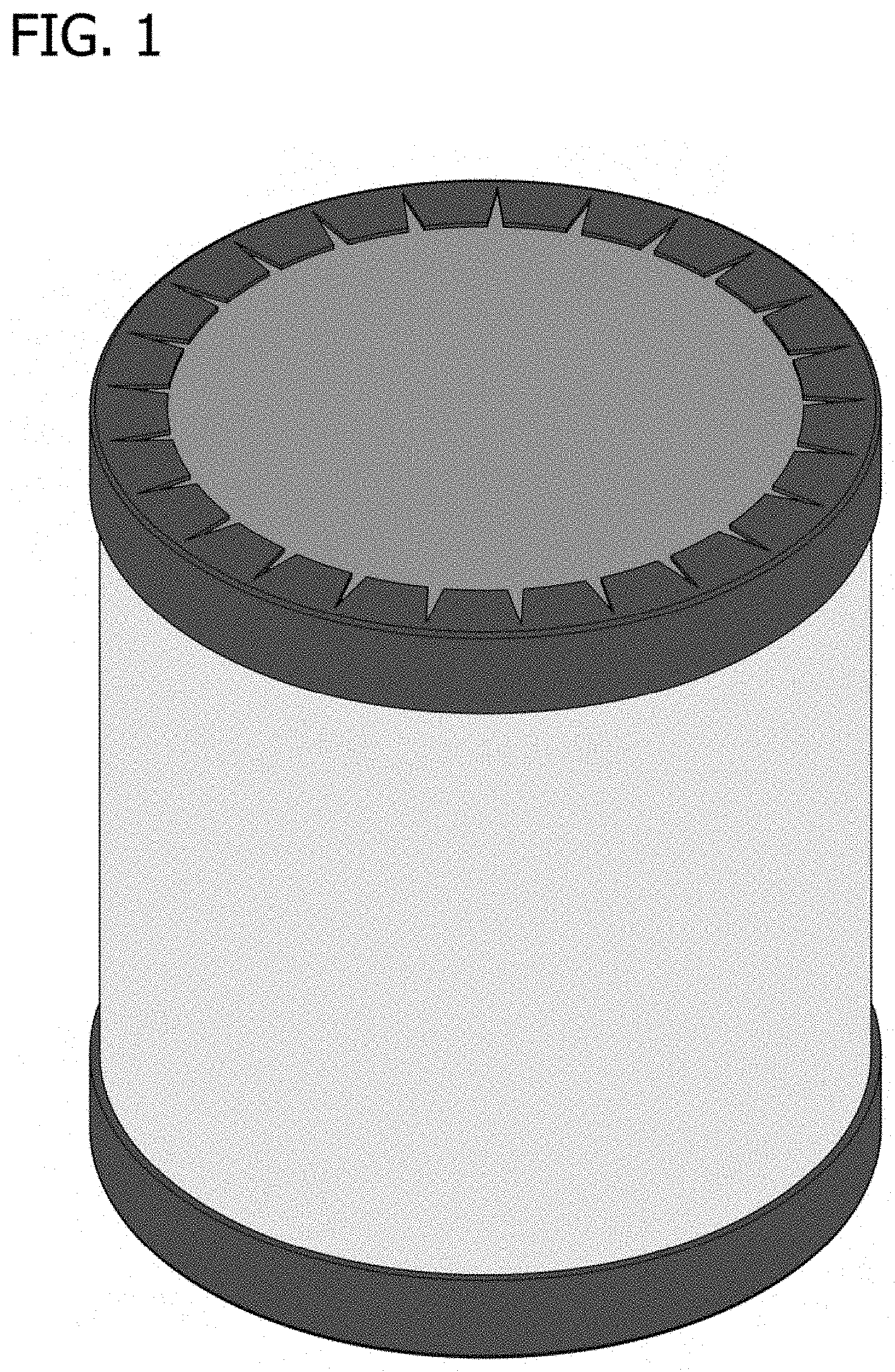 Patent USD1001137 — Film roll with edge protectors — Figure 1