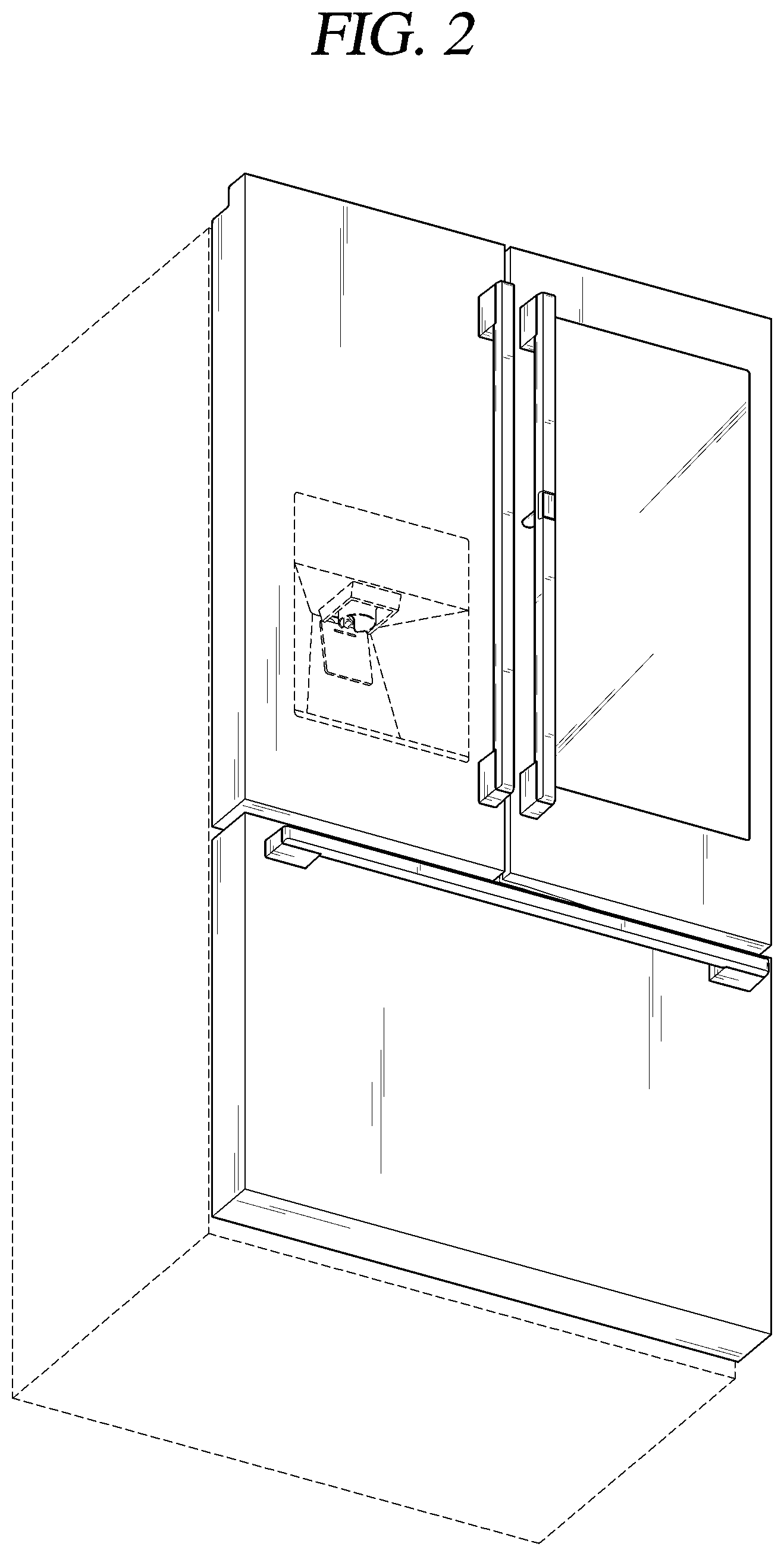 Patent USD1001164 Figure 2 – Refrigerator