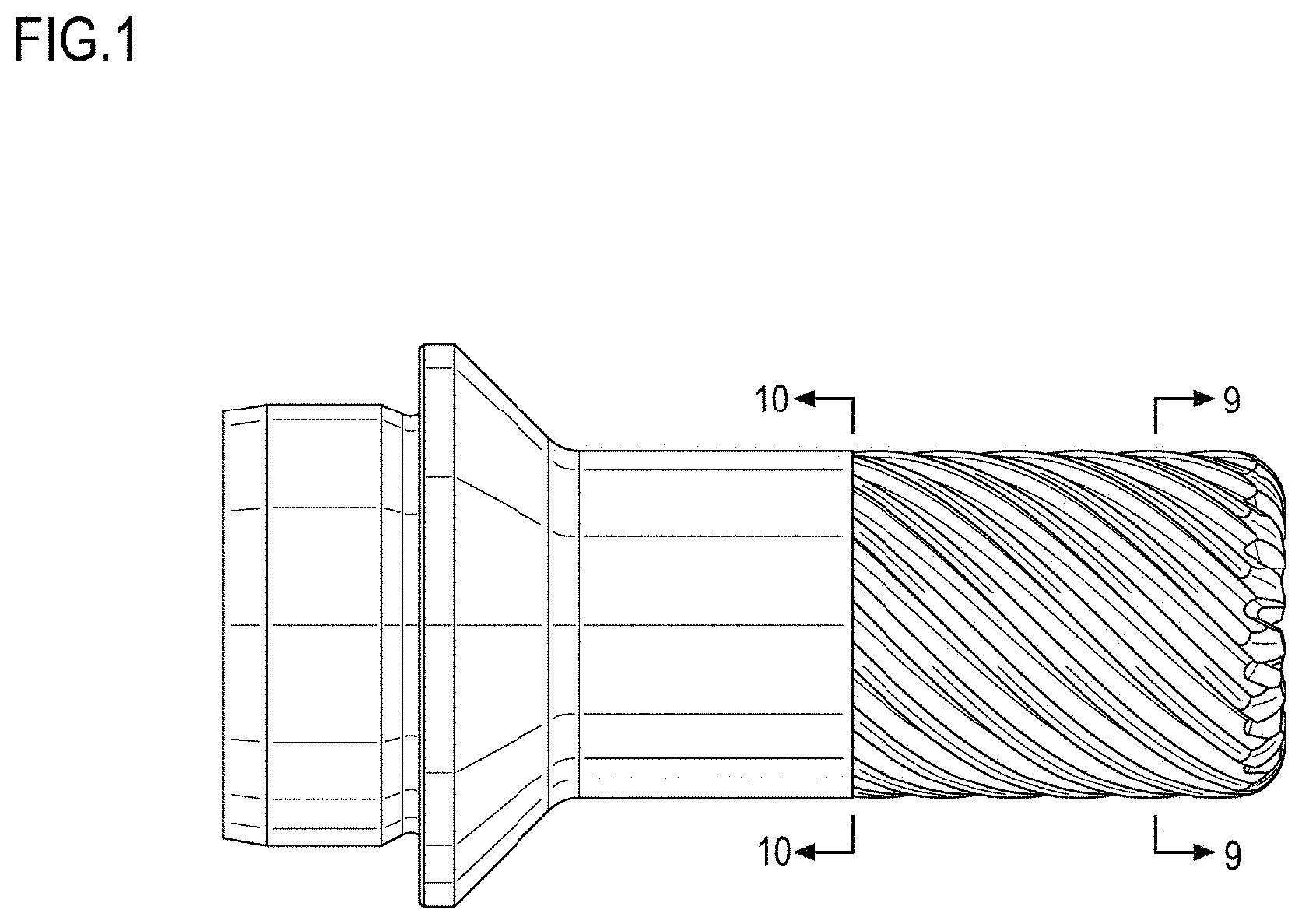 Patent USD1001169 Figure 1 – Cutting tool