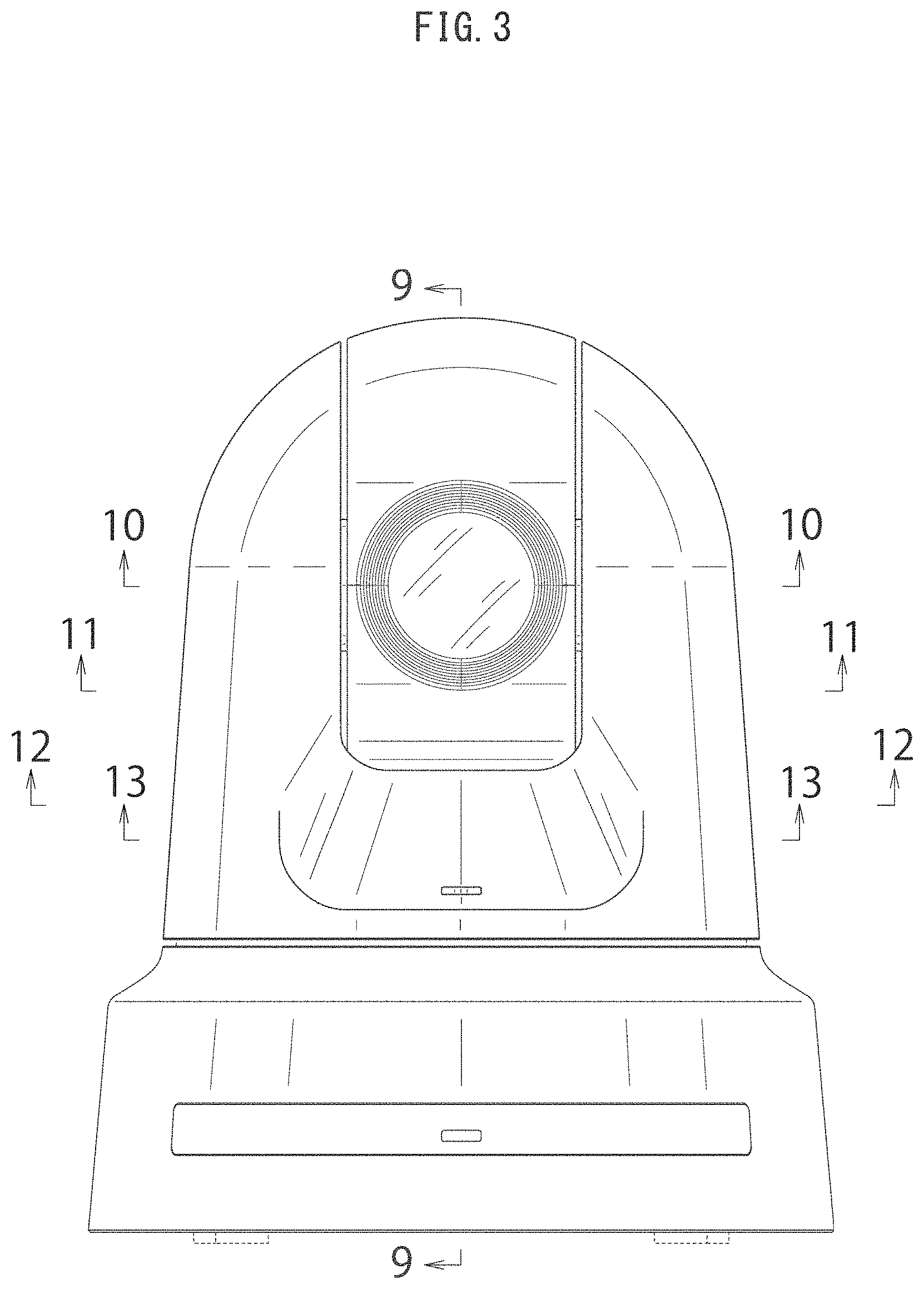 Patent USD1001173 Figure 3 – Television camera