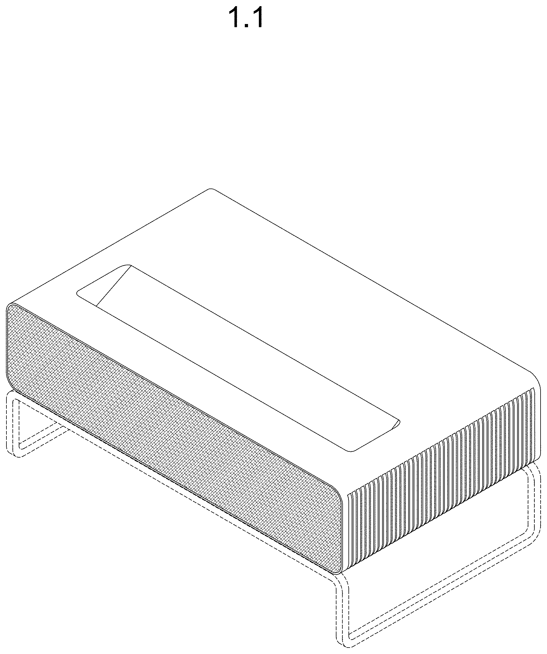 Patent USD1001180 Figure 1 – Projector