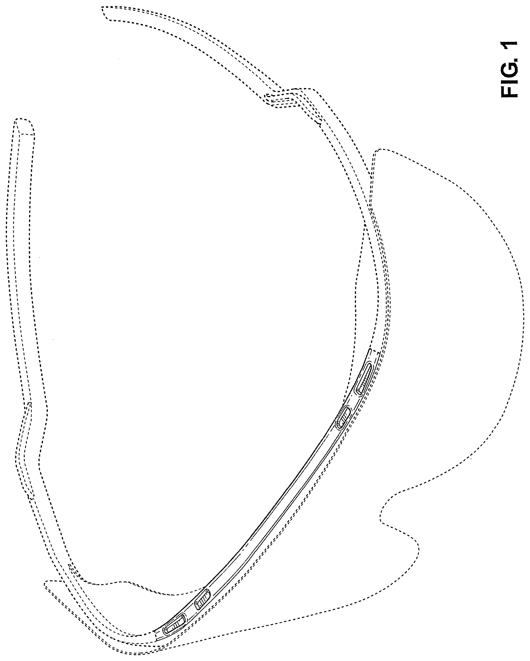 Patent USD1001181 Figure 1 – Eye shield frame
