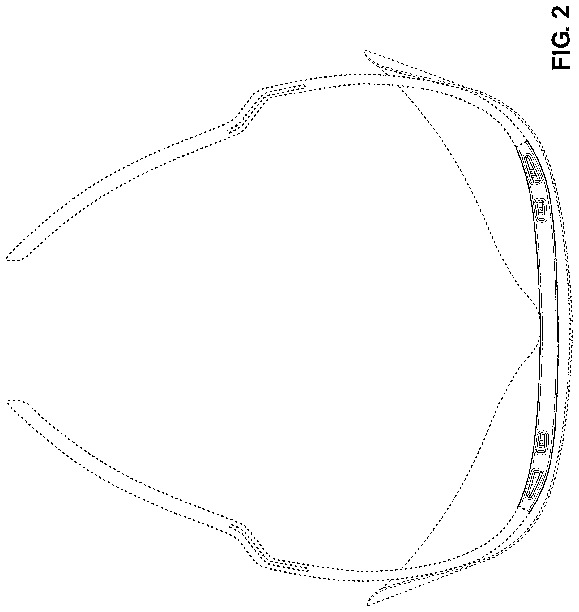 Patent USD1001181 Figure 2 – Eye shield frame