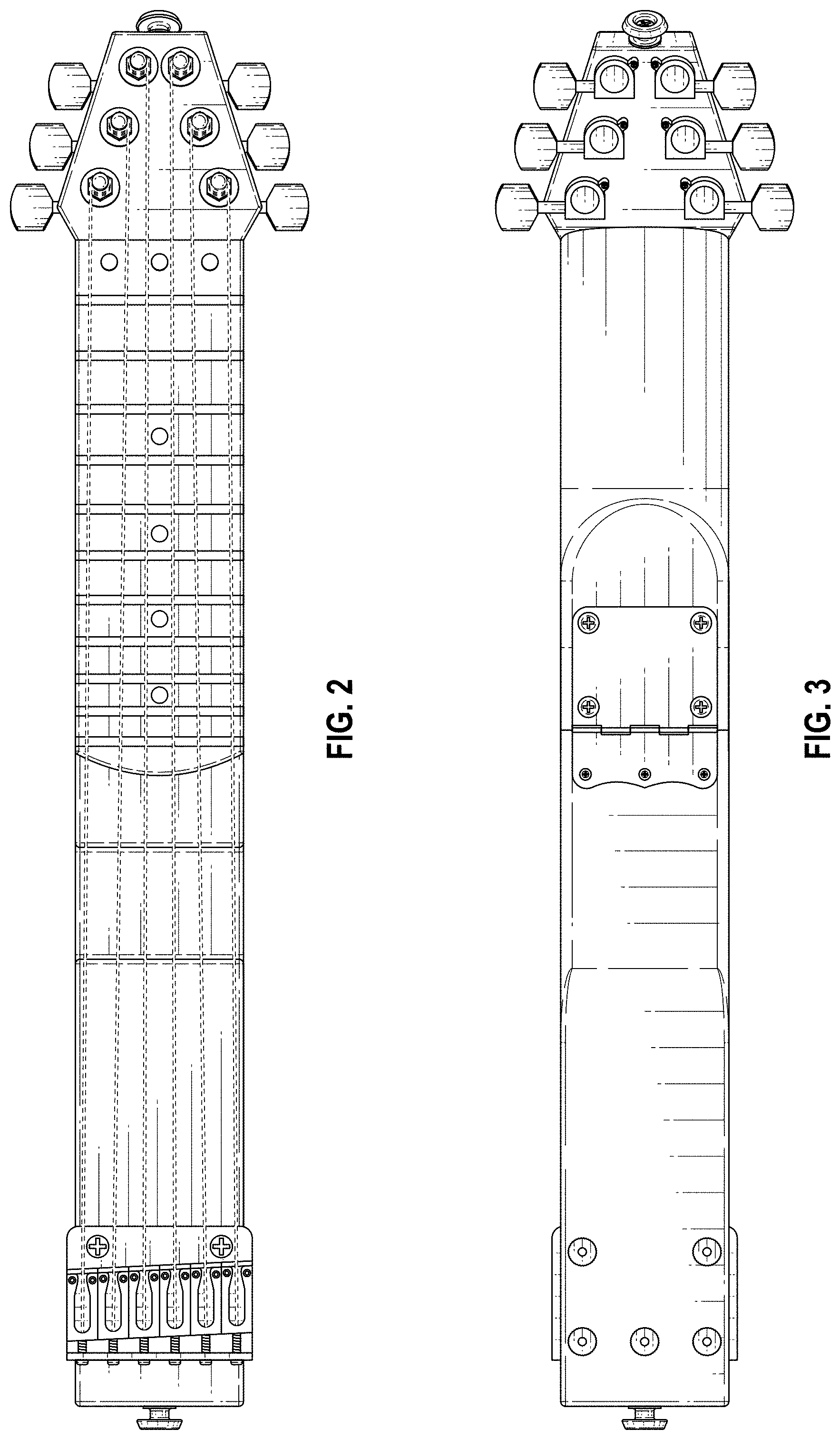 Patent USD1001182 Figure 2 – Folding travel guitar