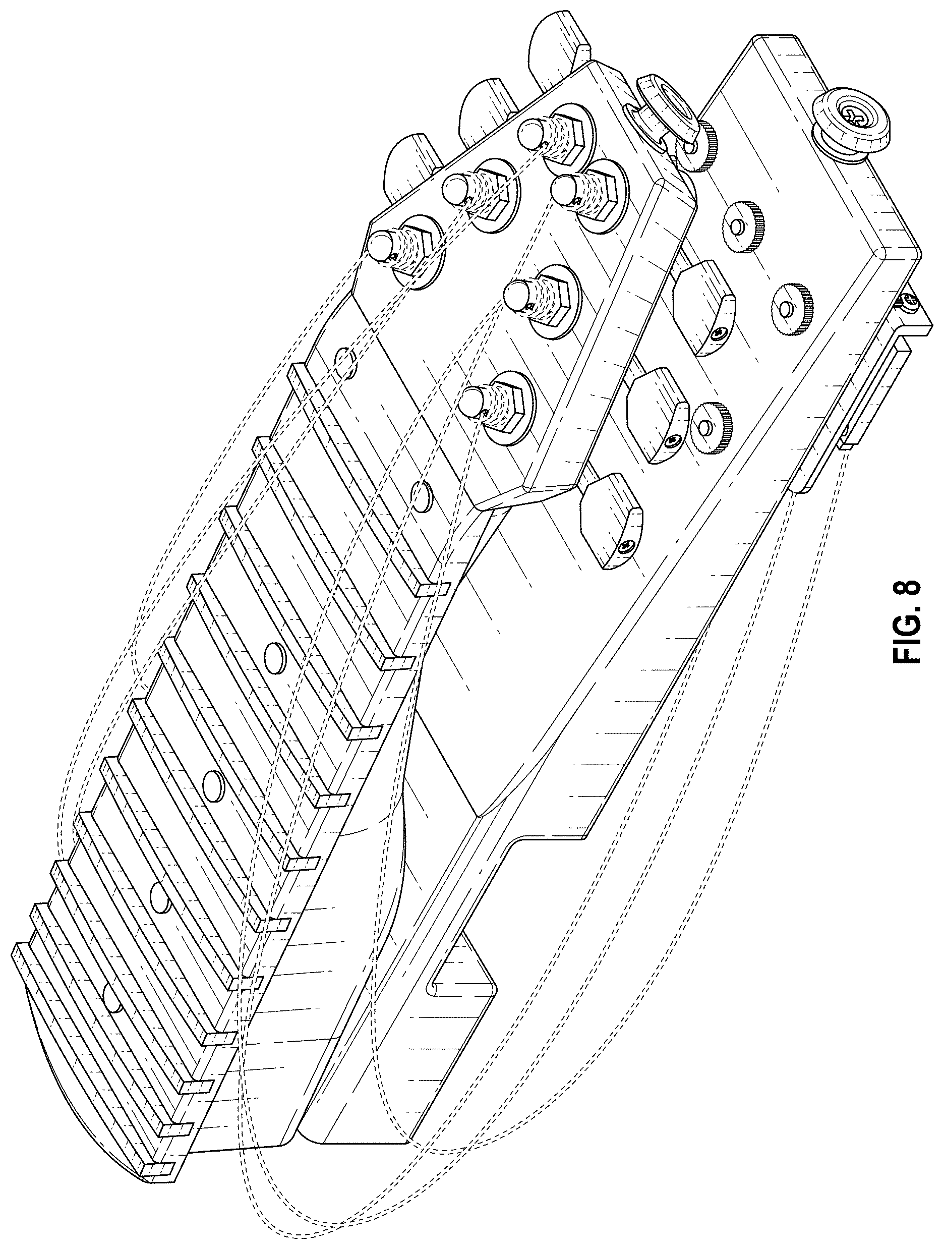 Patent USD1001182 Figure 5 – Folding travel guitar