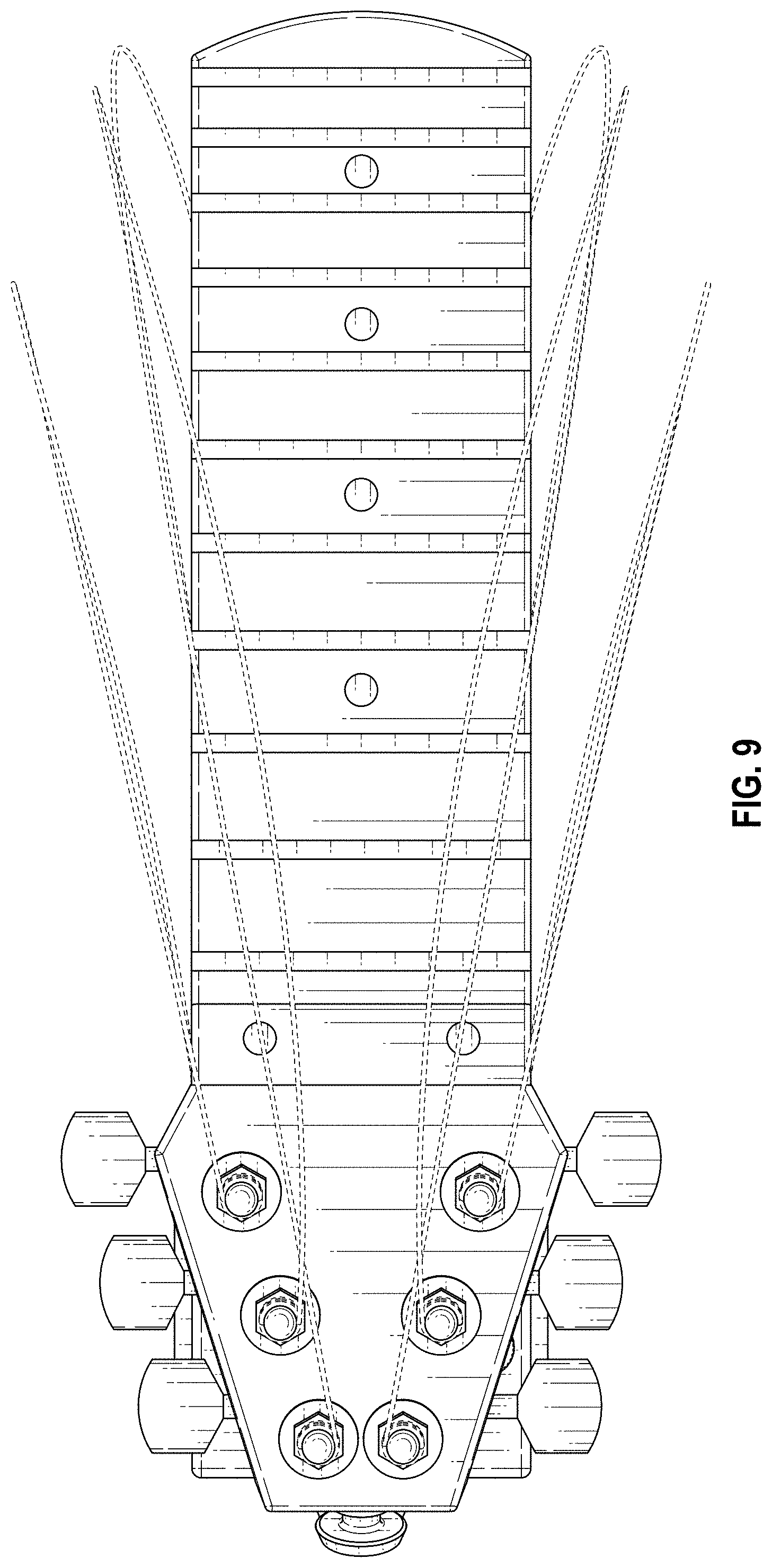 Patent USD1001182 Figure 6 – Folding travel guitar