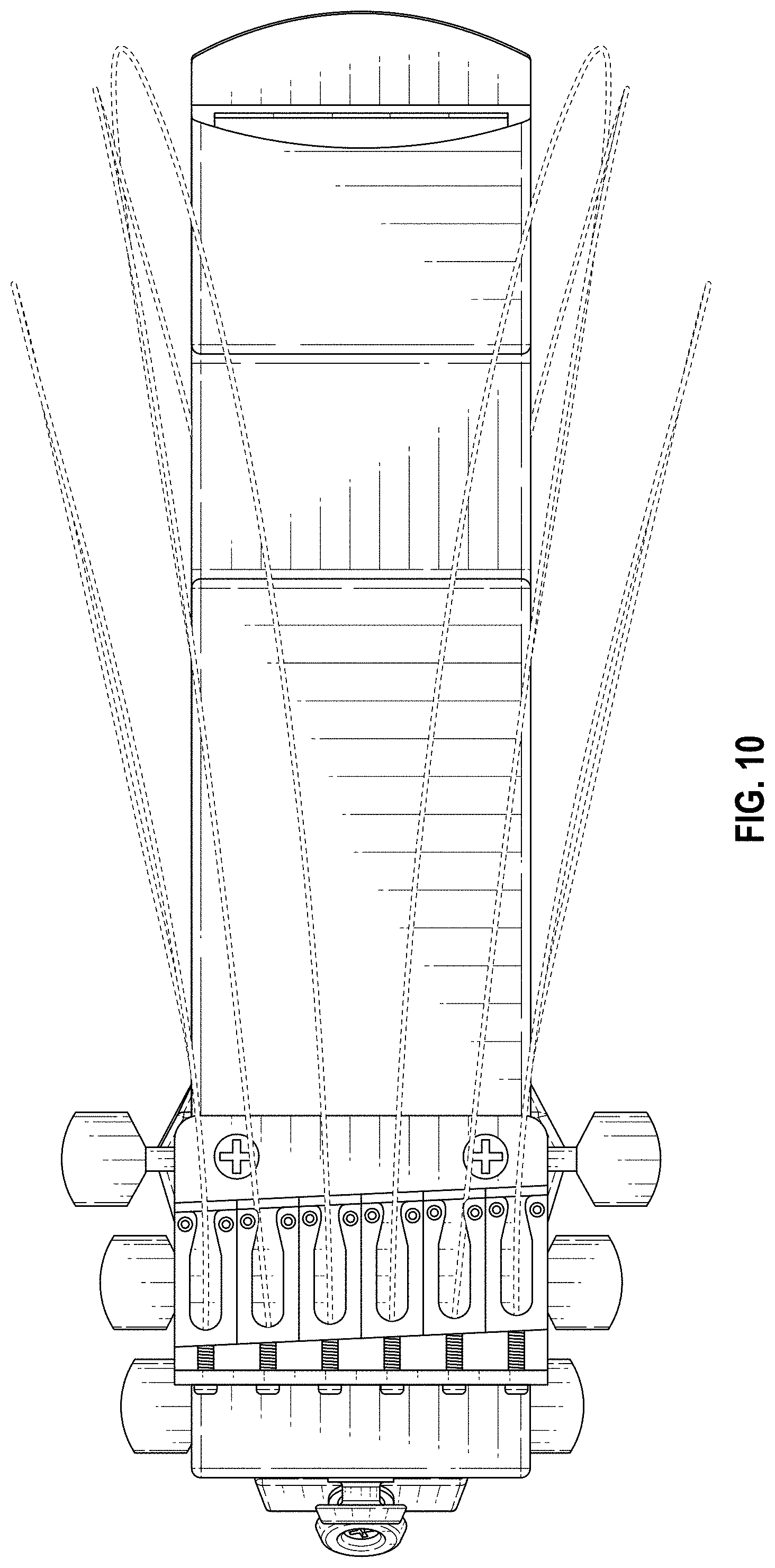 Patent USD1001182 Figure 7 – Folding travel guitar