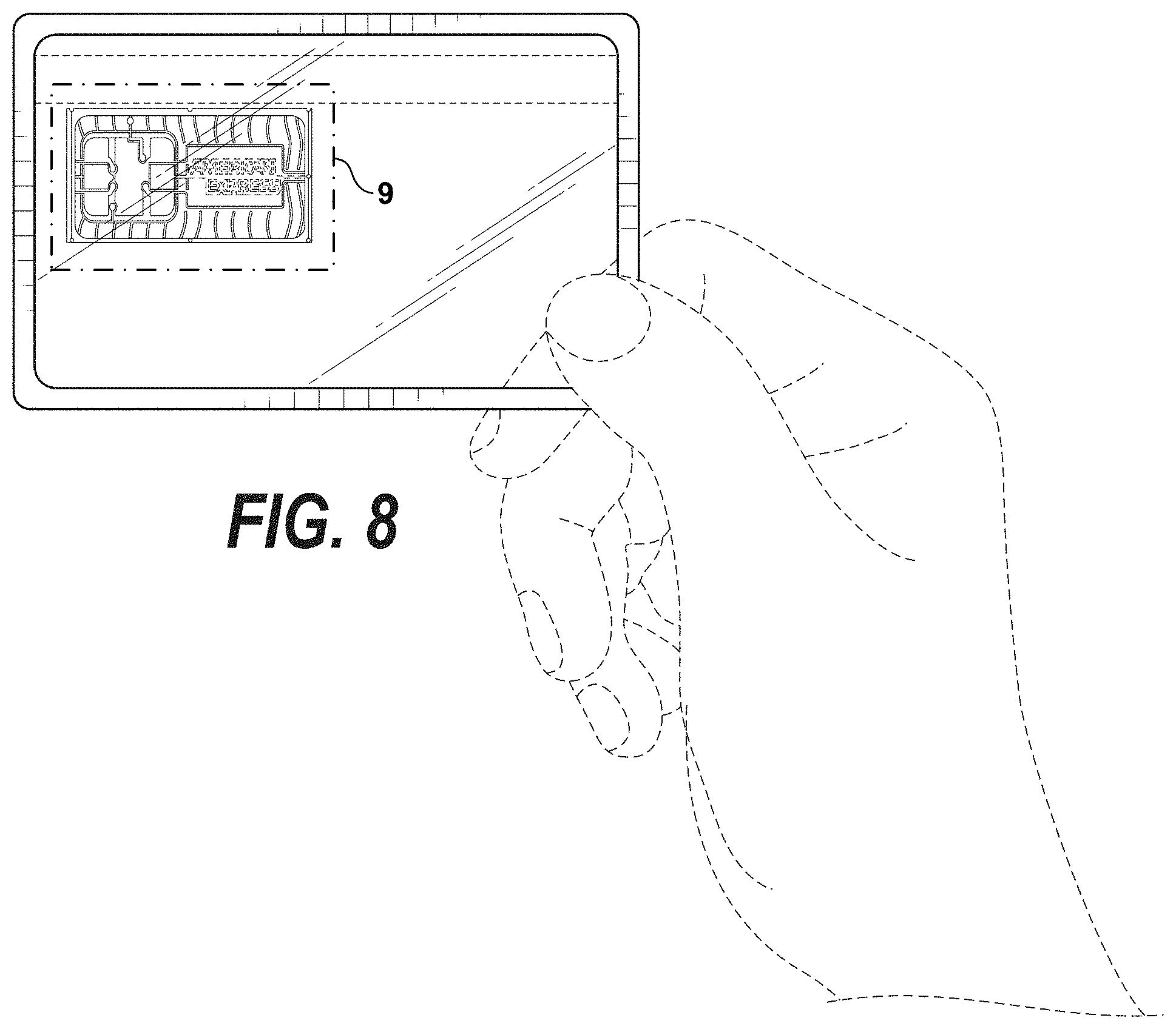 Patent USD1001186 Figure 5 – Transaction card