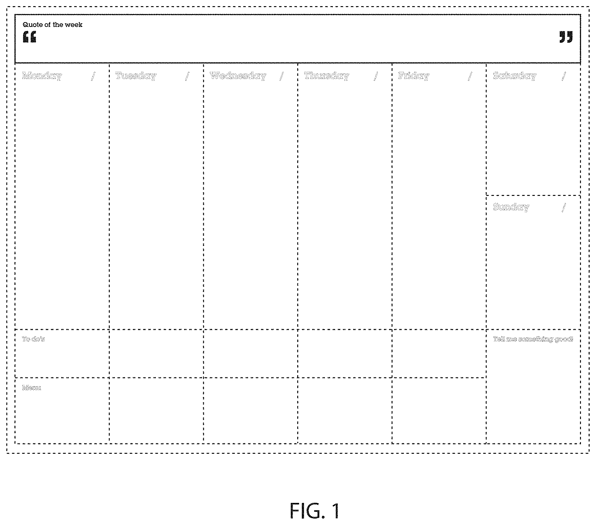 Patent USD1001187 Figure 1 – Calendar planner