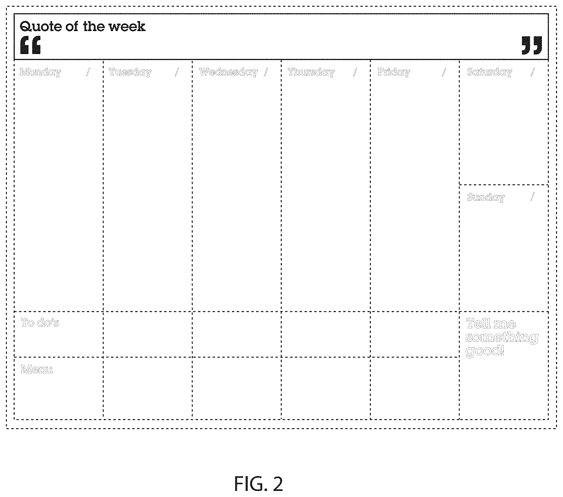 Patent USD1001187 Figure 2 – Calendar planner