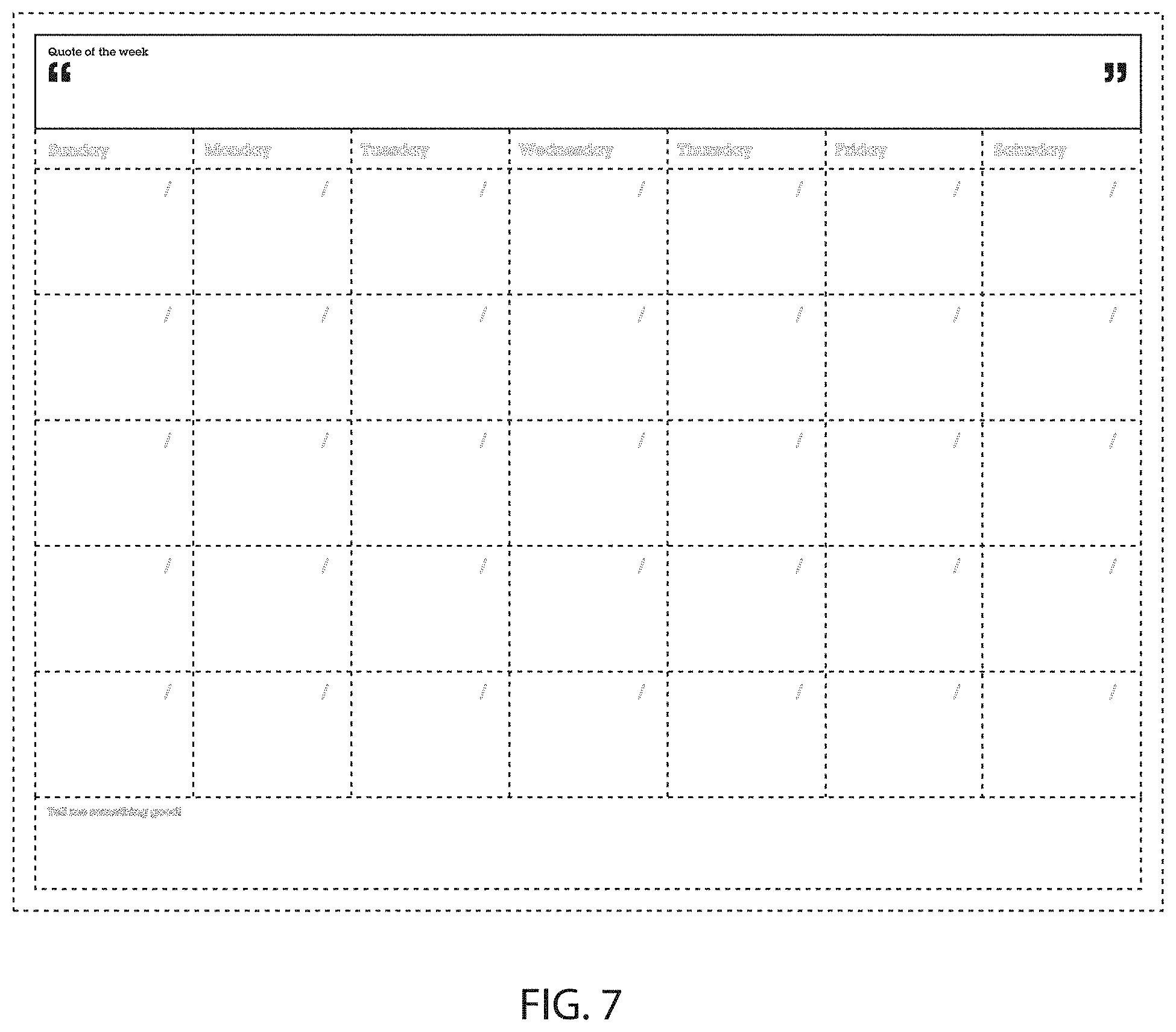 Patent USD1001187 Figure 7 – Calendar planner