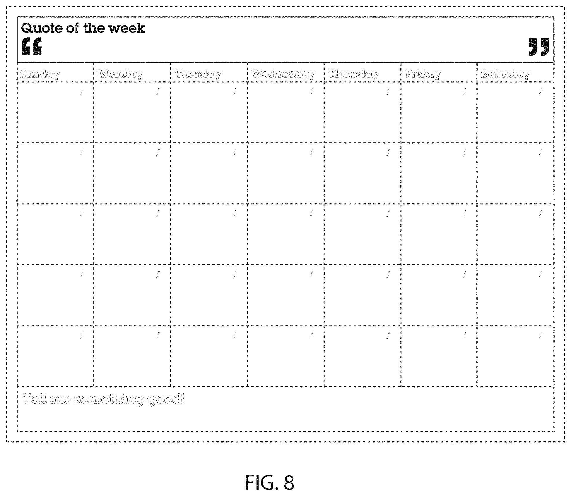 Patent USD1001187 Figure 8 – Calendar planner