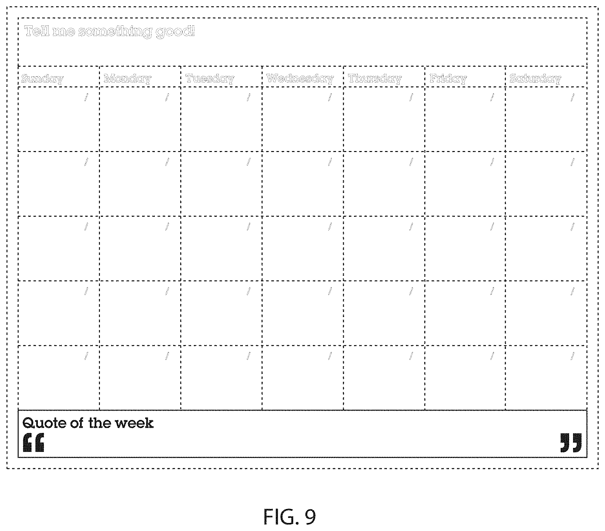 Patent USD1001187 Figure 9 – Calendar planner