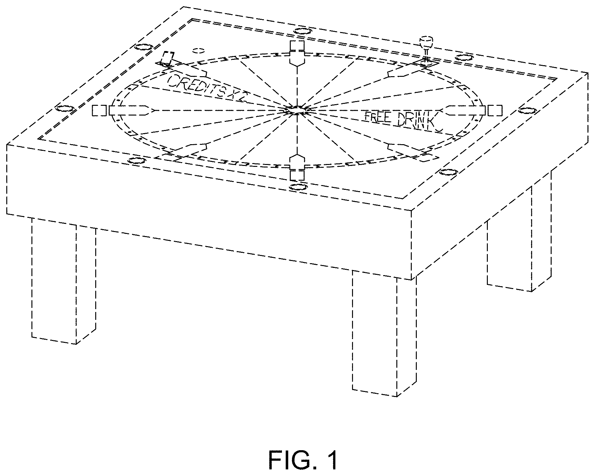 Patent USD1001194 Figure 1 – Slot table hybrid design