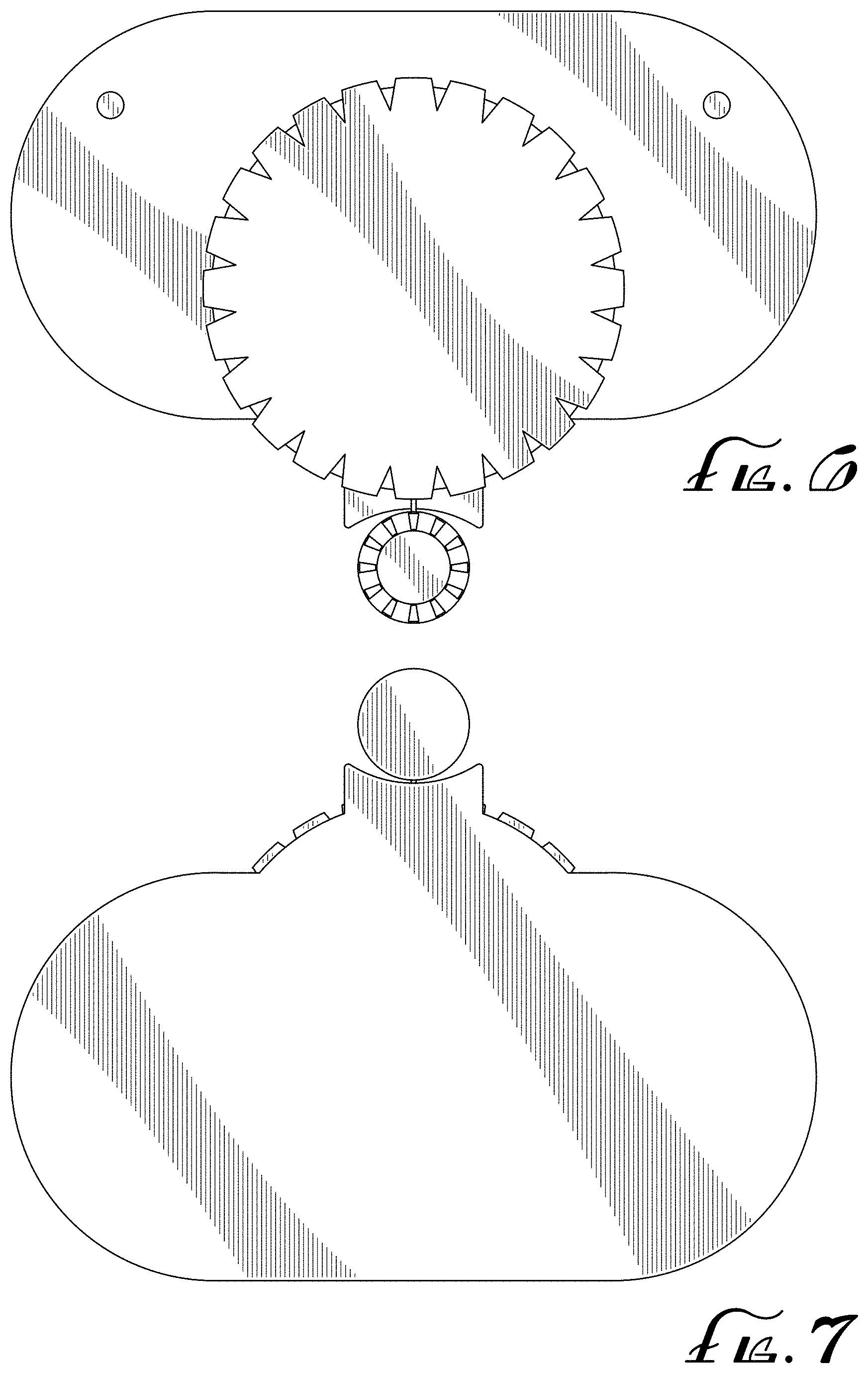 Patent USD1001195 Figure 3 – Display base with extendable-retractable cord and cord end device