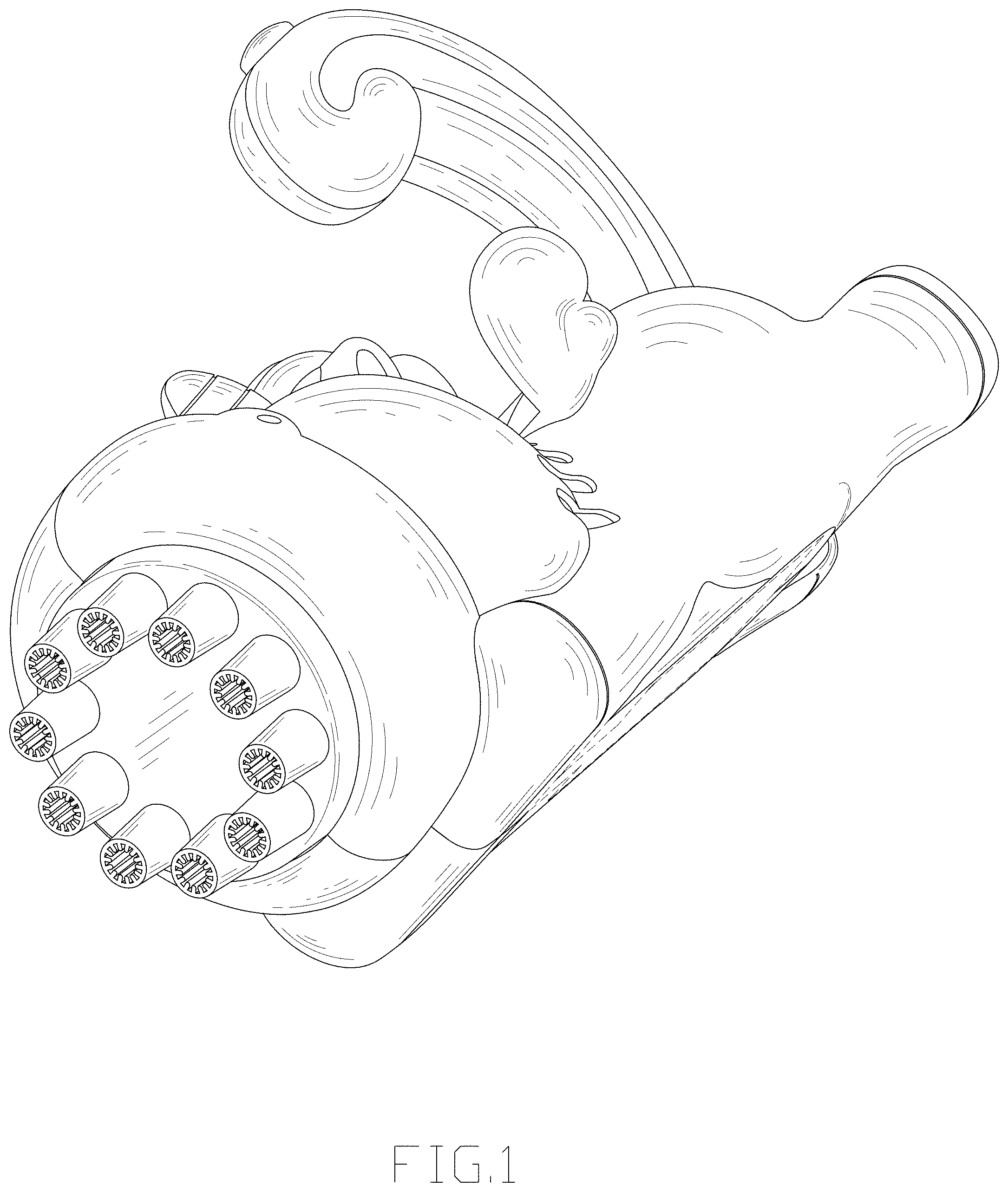 Patent USD1001196 Figure 1 – Bubble machine