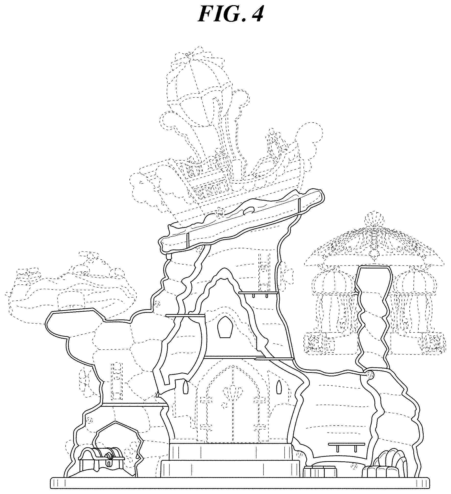 Patent USD1001202 Figure 4 – Toy castle