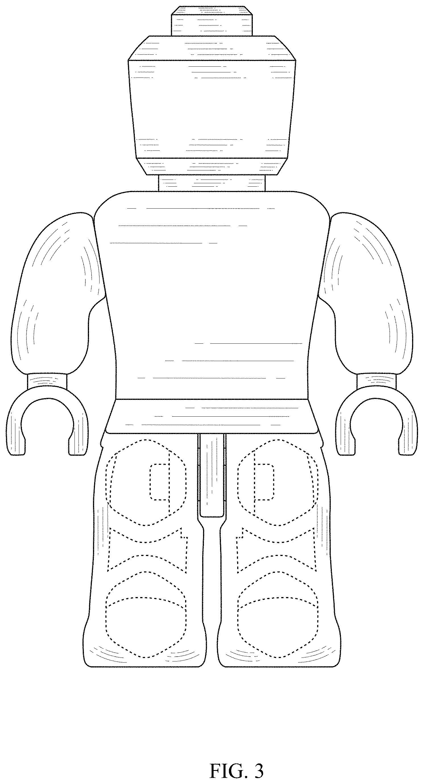 Patent USD1001208 Figure 3 – Building block doll