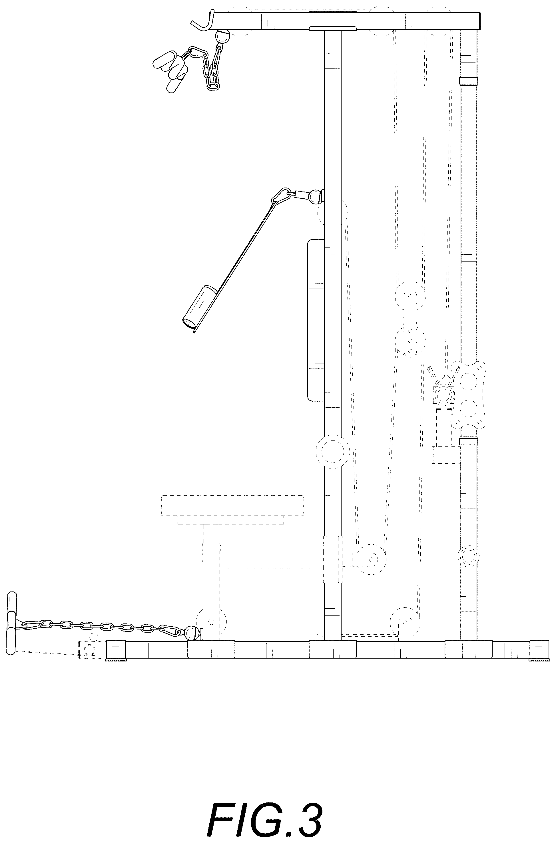 Patent USD1001212 Figure 3 – Pulley machine
