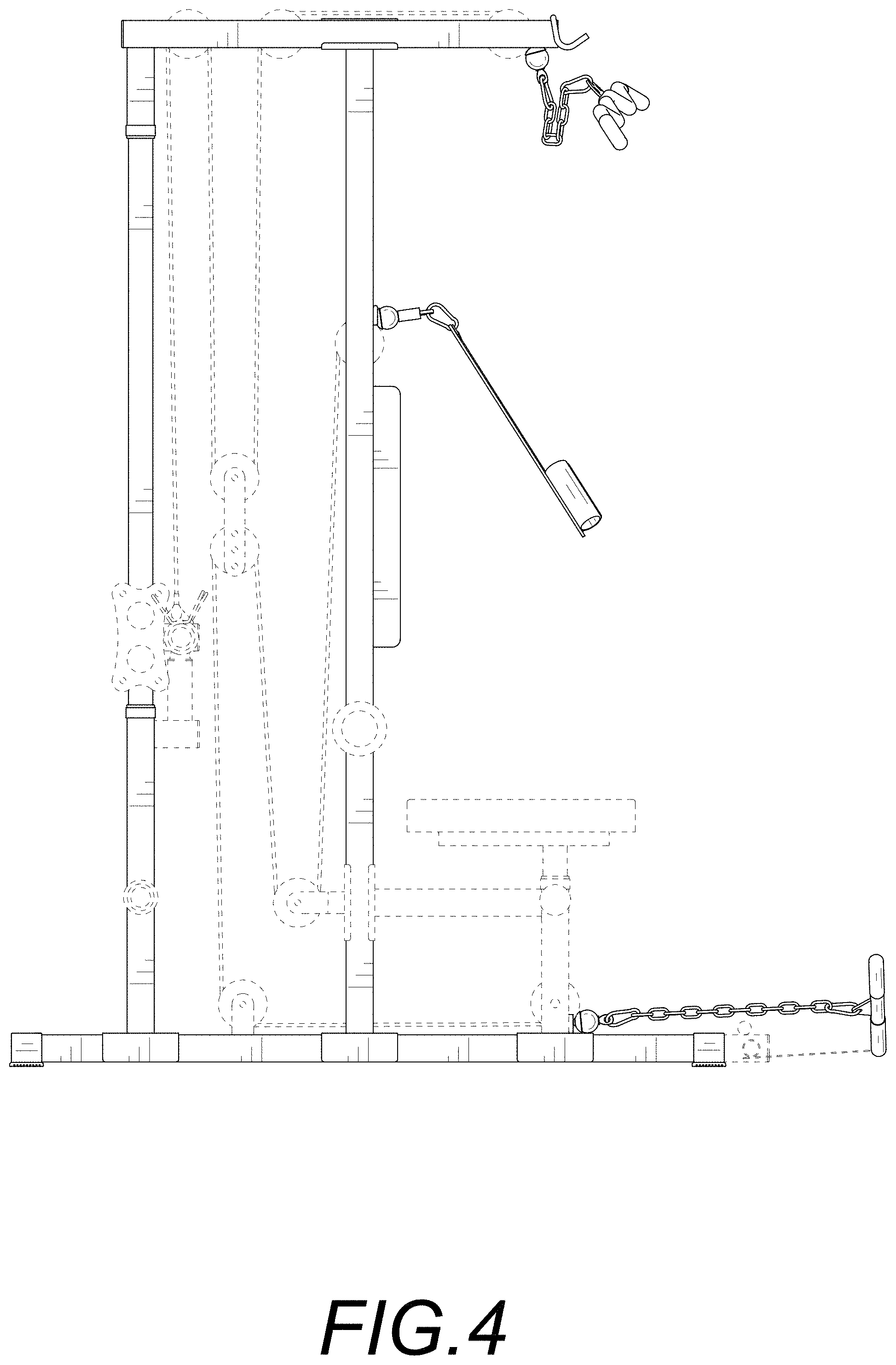 Patent USD1001212 Figure 4 – Pulley machine