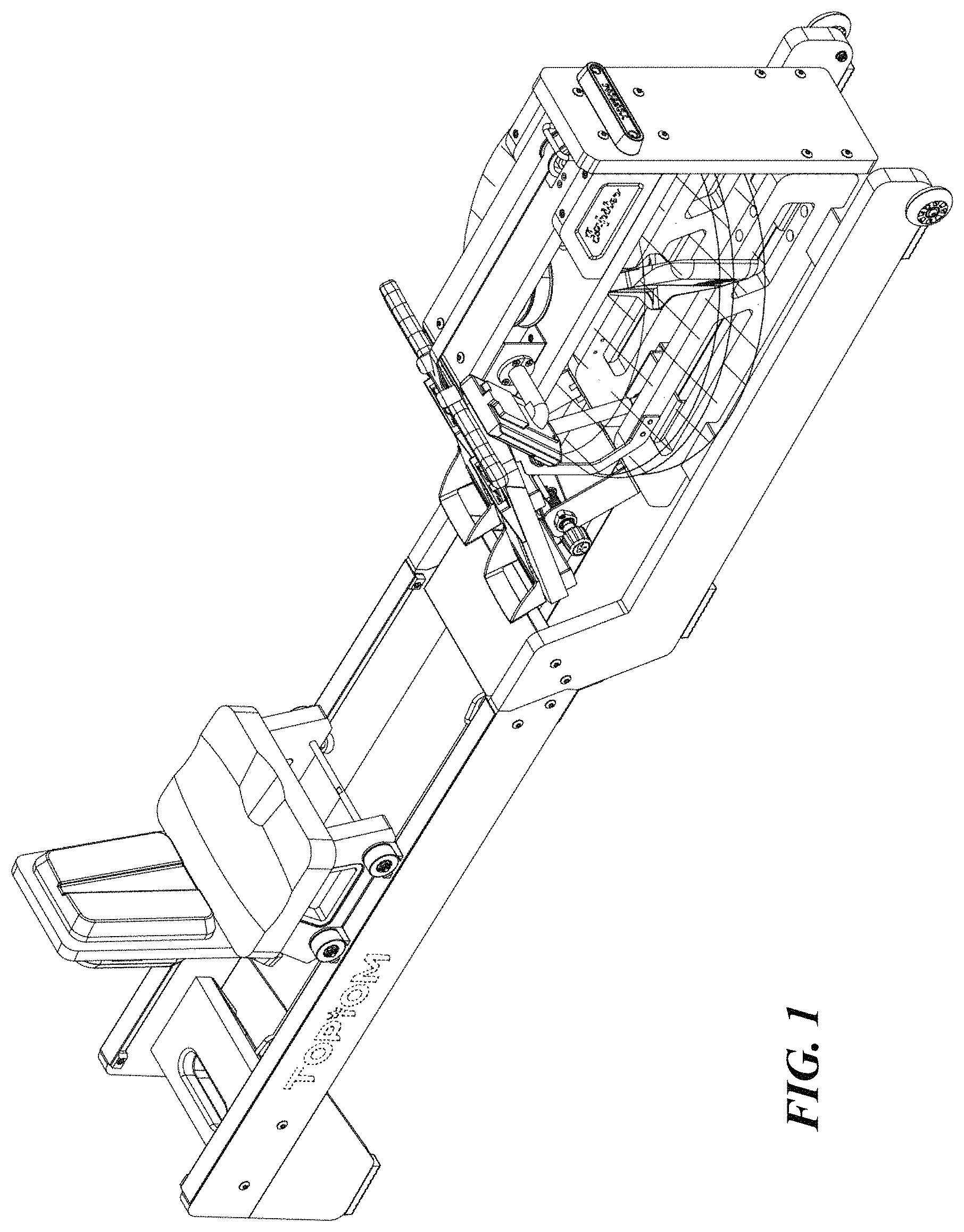 Patent USD1001213 Figure 1 – Rowing machine