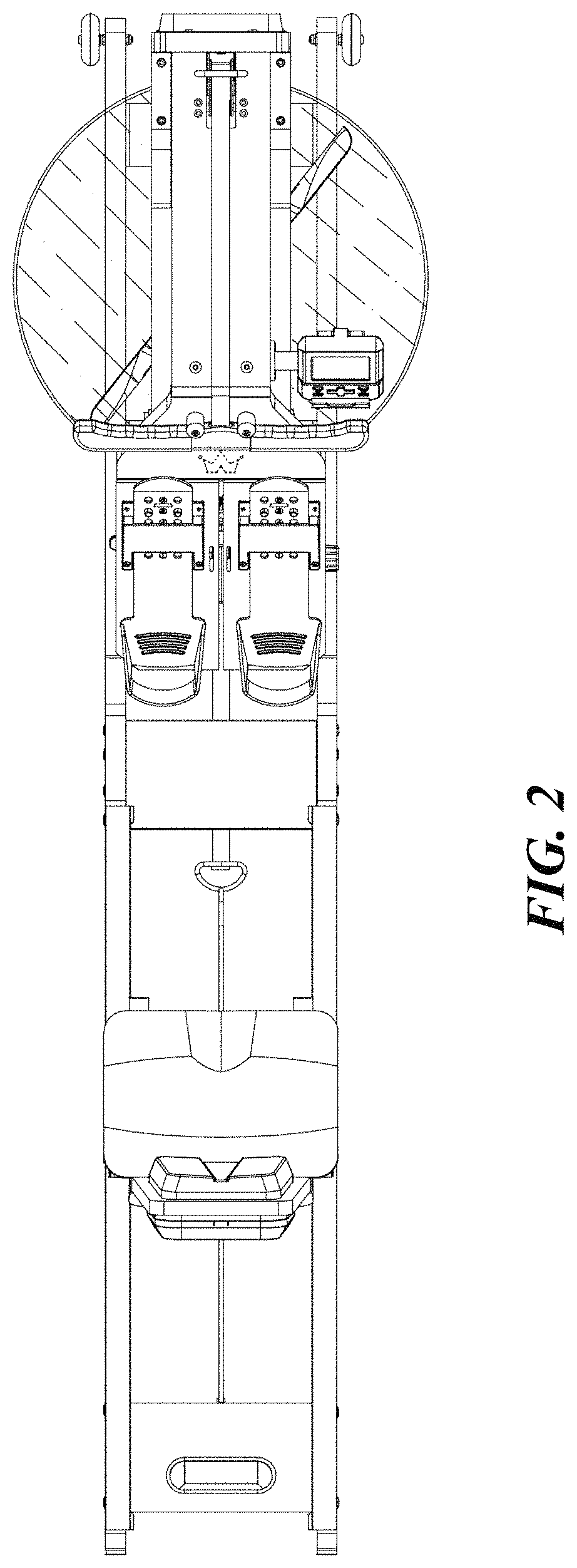Patent USD1001213 Figure 2 – Rowing machine