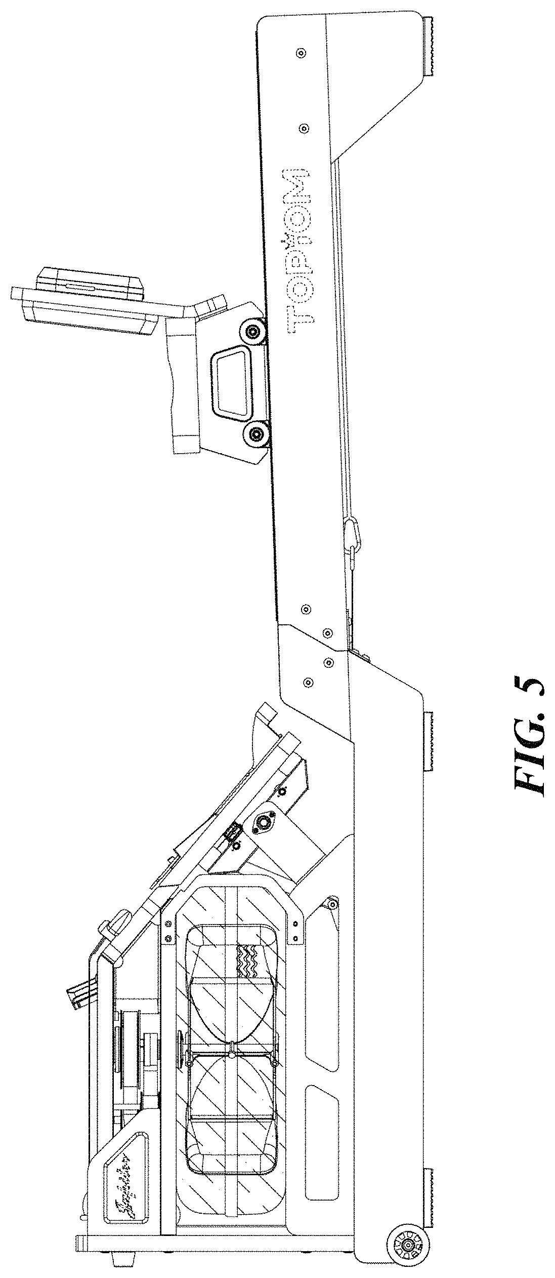Patent USD1001213 Figure 5 – Rowing machine