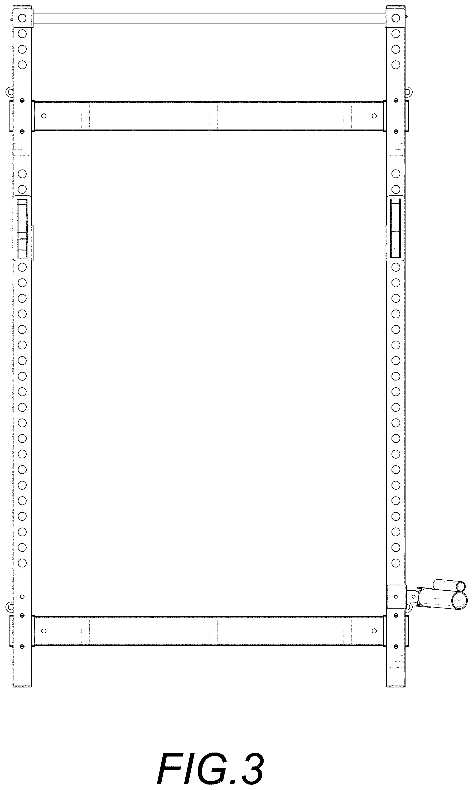 Patent USD1001216 Figure 3 – Folding squat rack