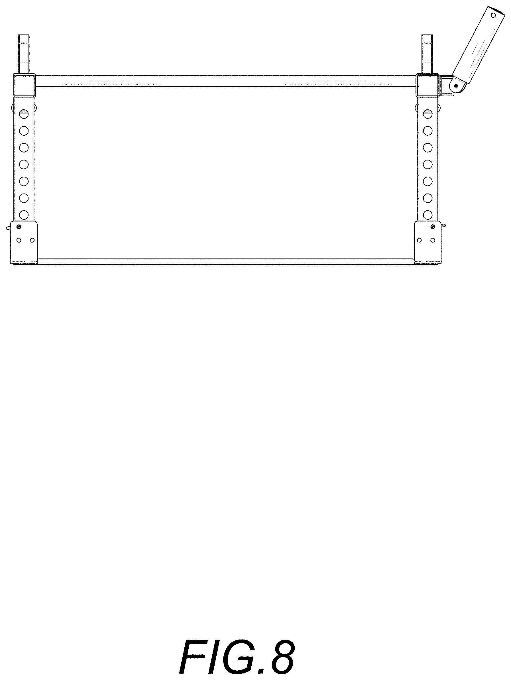 Patent USD1001216 Figure 8 – Folding squat rack
