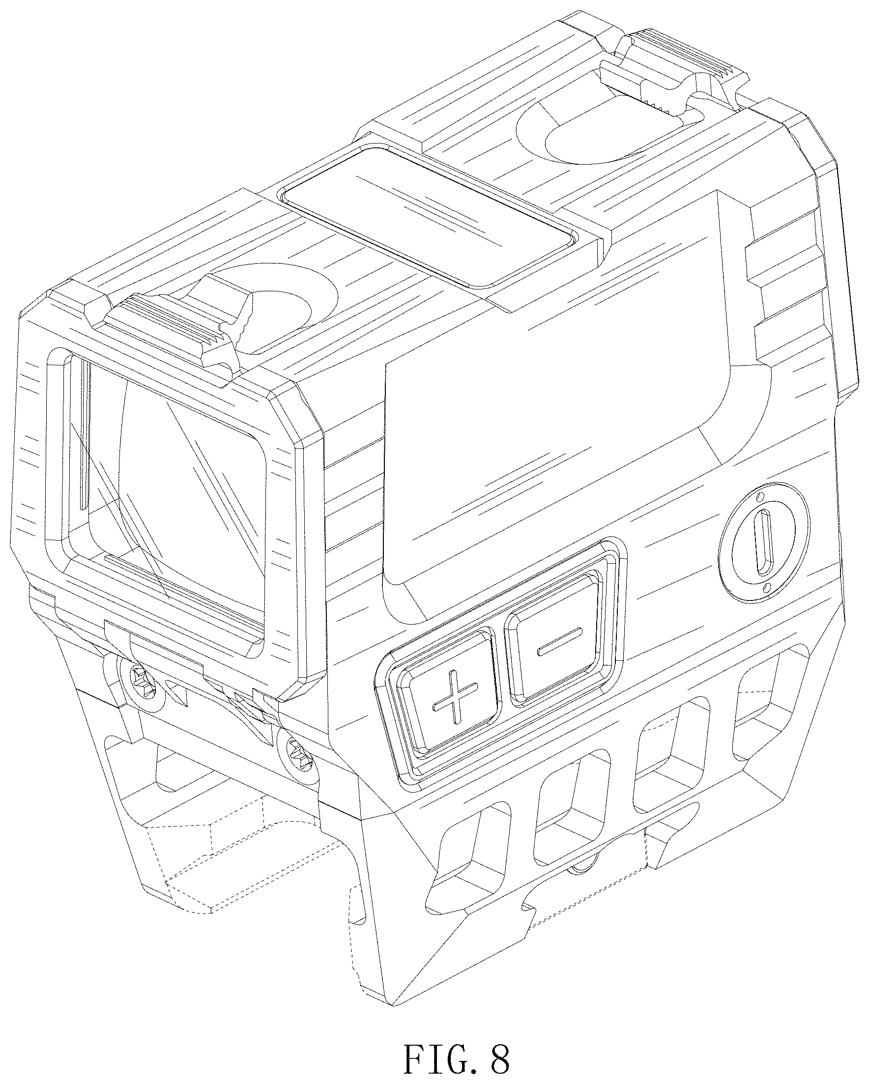 Patent USD1001227 Figure 8 – Red dot sight