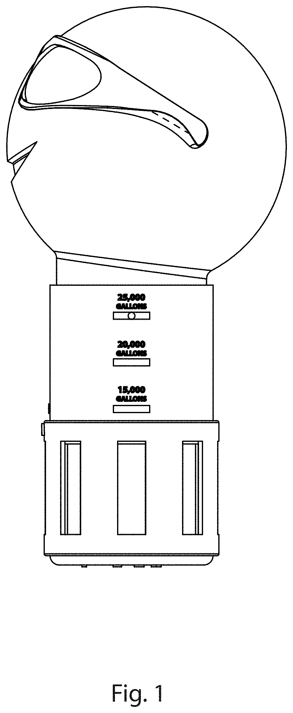 Patent USD1001235 Figure 1 – Pool floater for chlorine tablet