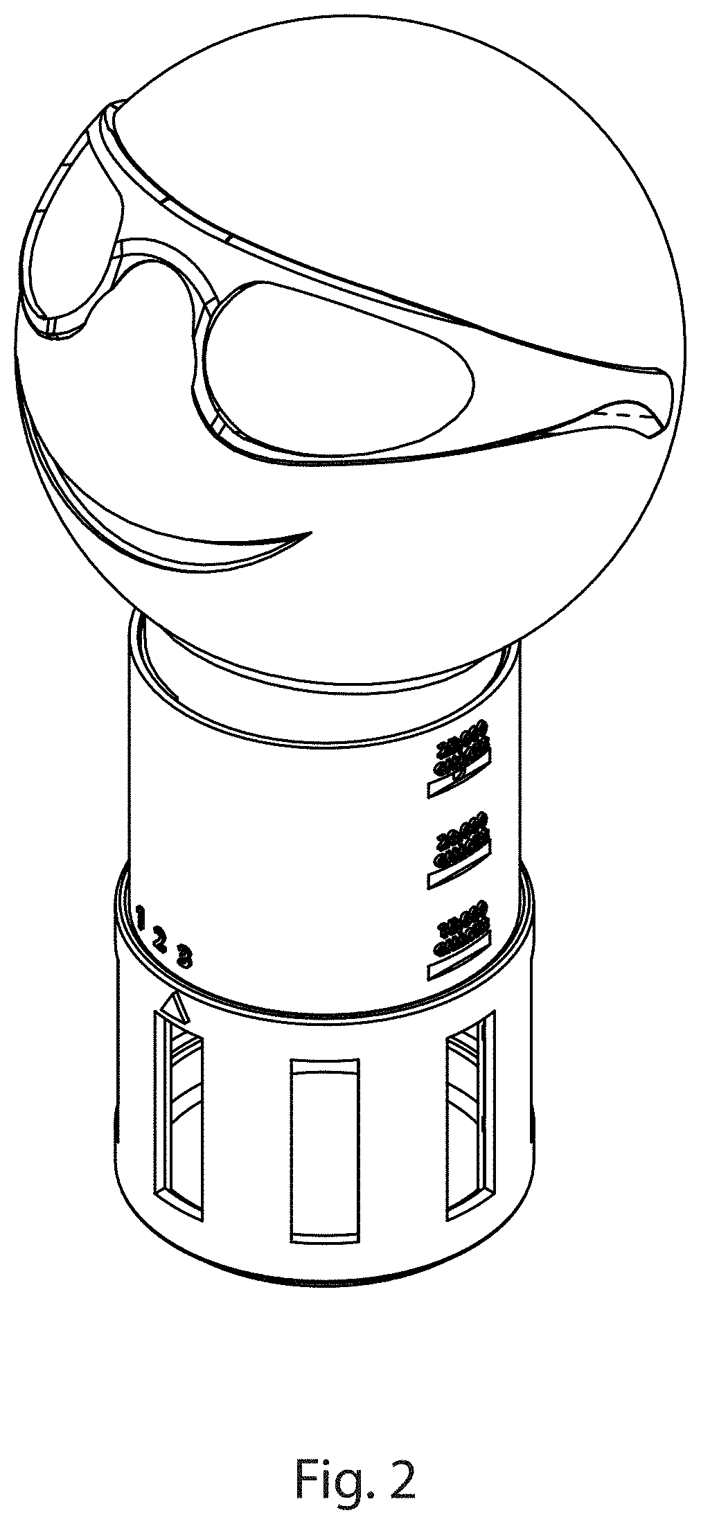 Patent USD1001235 Figure 2 – Pool floater for chlorine tablet