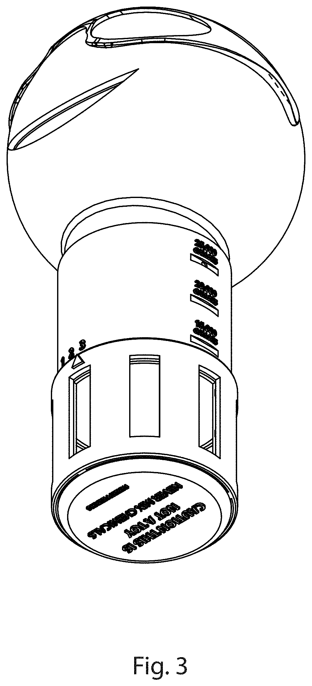 Patent USD1001235 Figure 3 – Pool floater for chlorine tablet