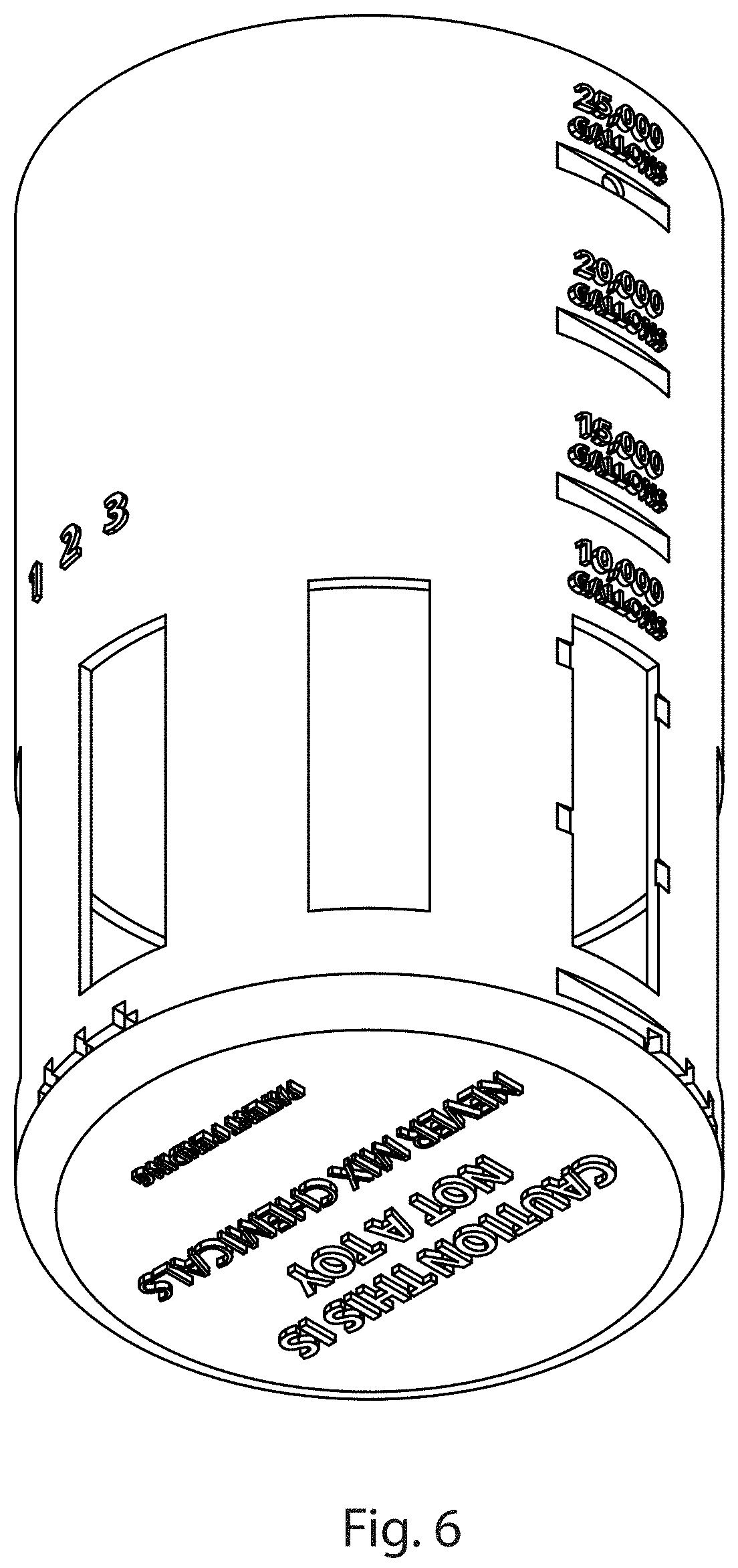 Patent USD1001235 Figure 6 – Pool floater for chlorine tablet