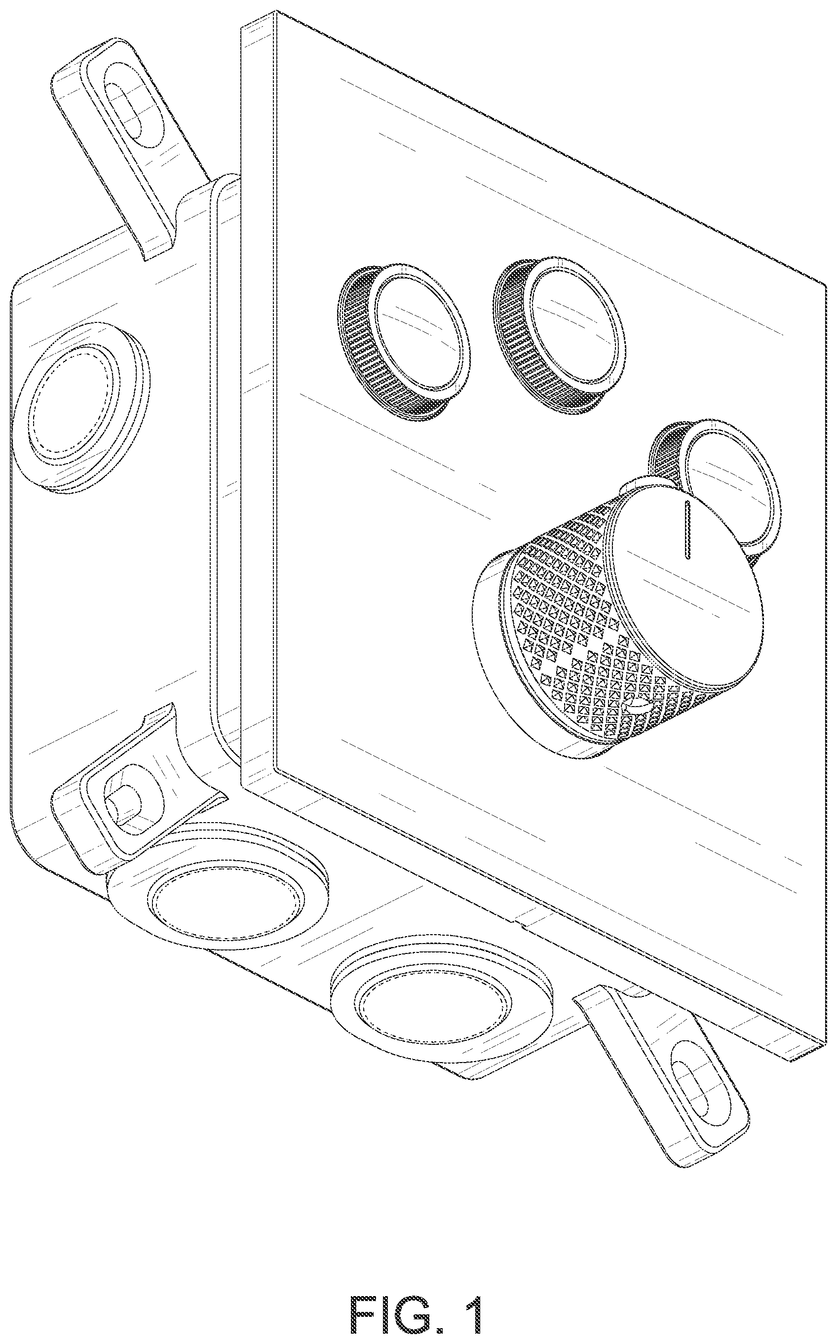 Patent USD1001240 Figure 1 – Shower valve