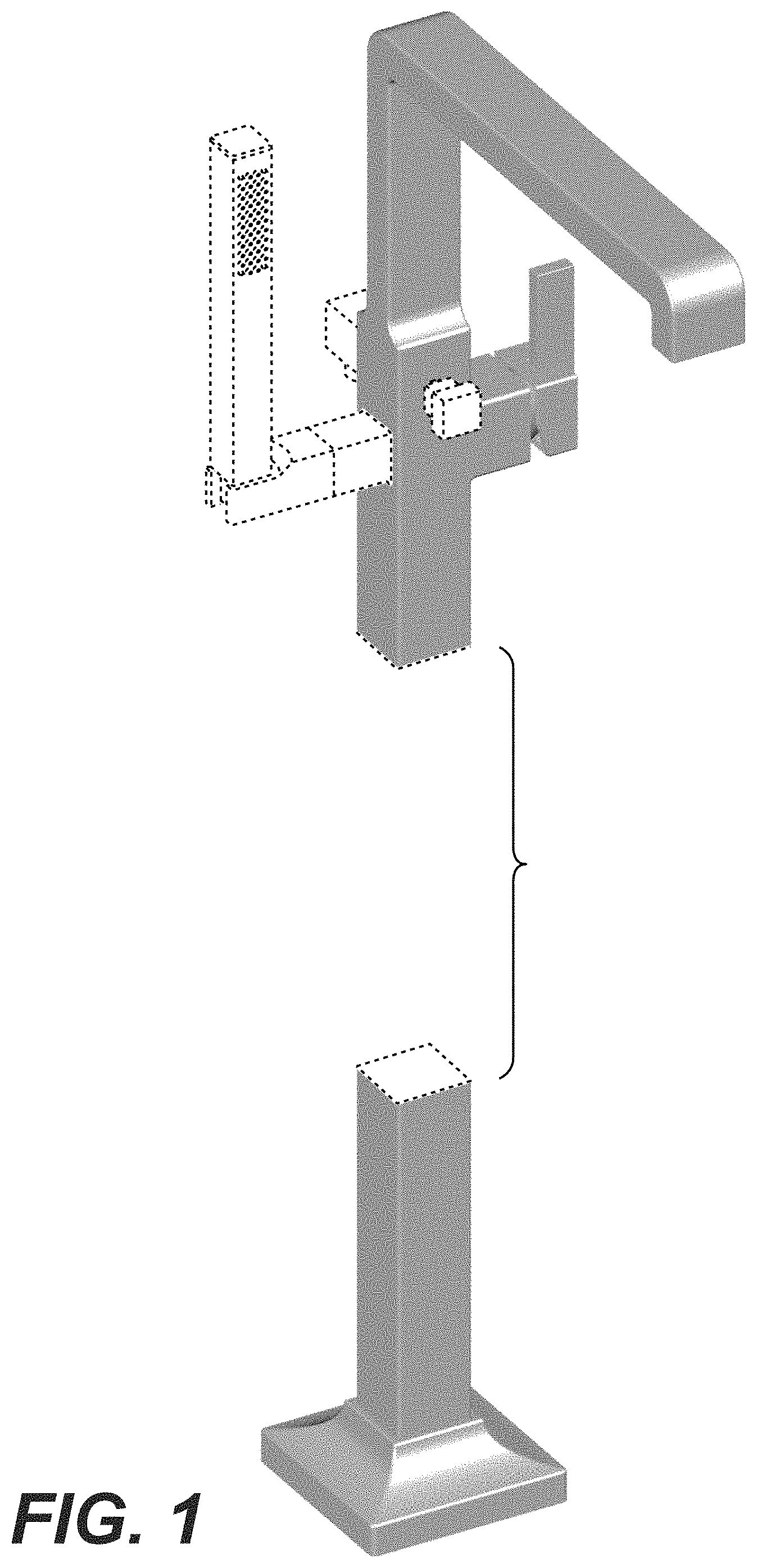 Patent USD1001241 Figure 1 – Tub filler