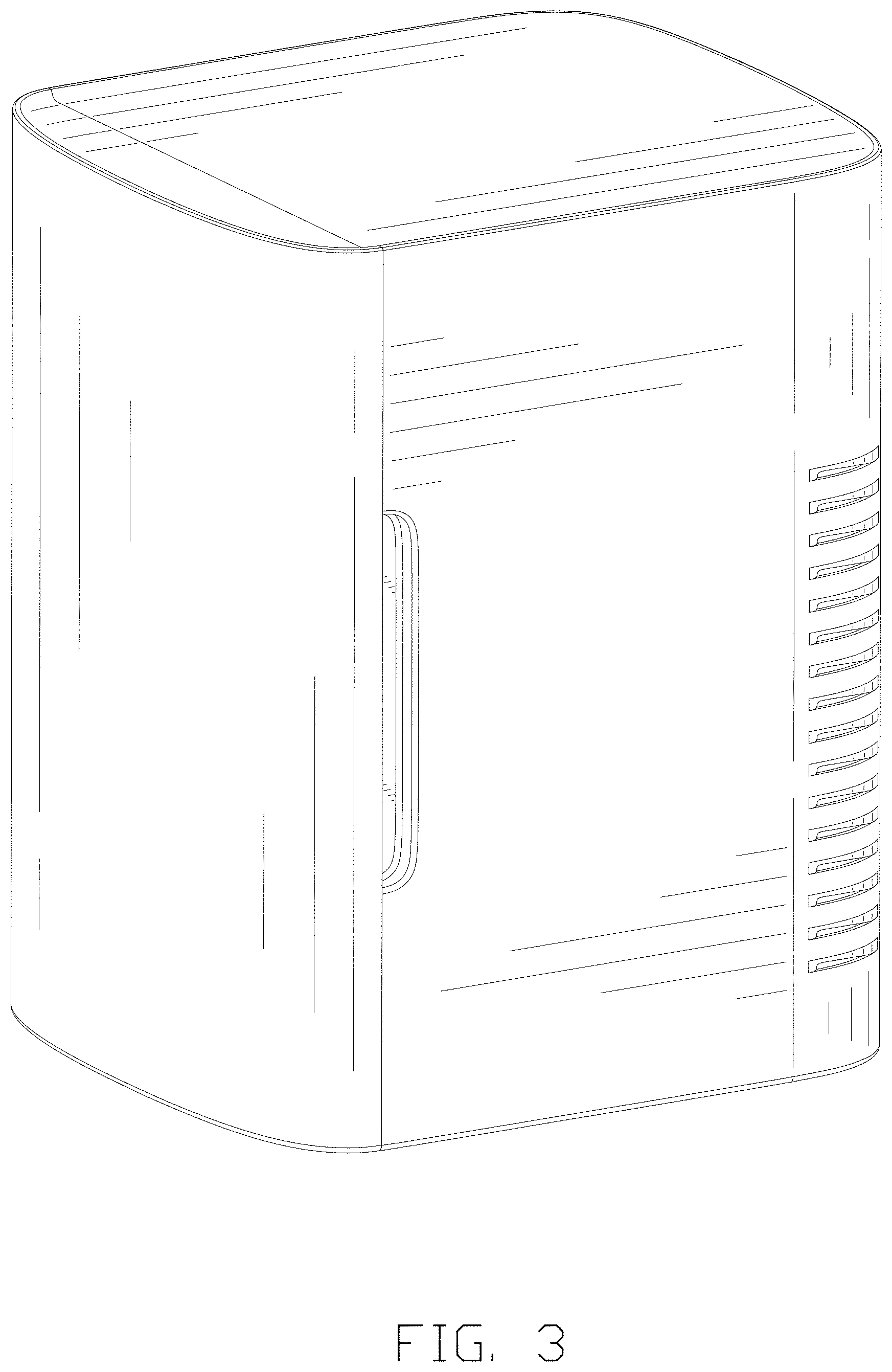 Patent USD1001251 Figure 3 – Combined thermoelectric cooler and warmer