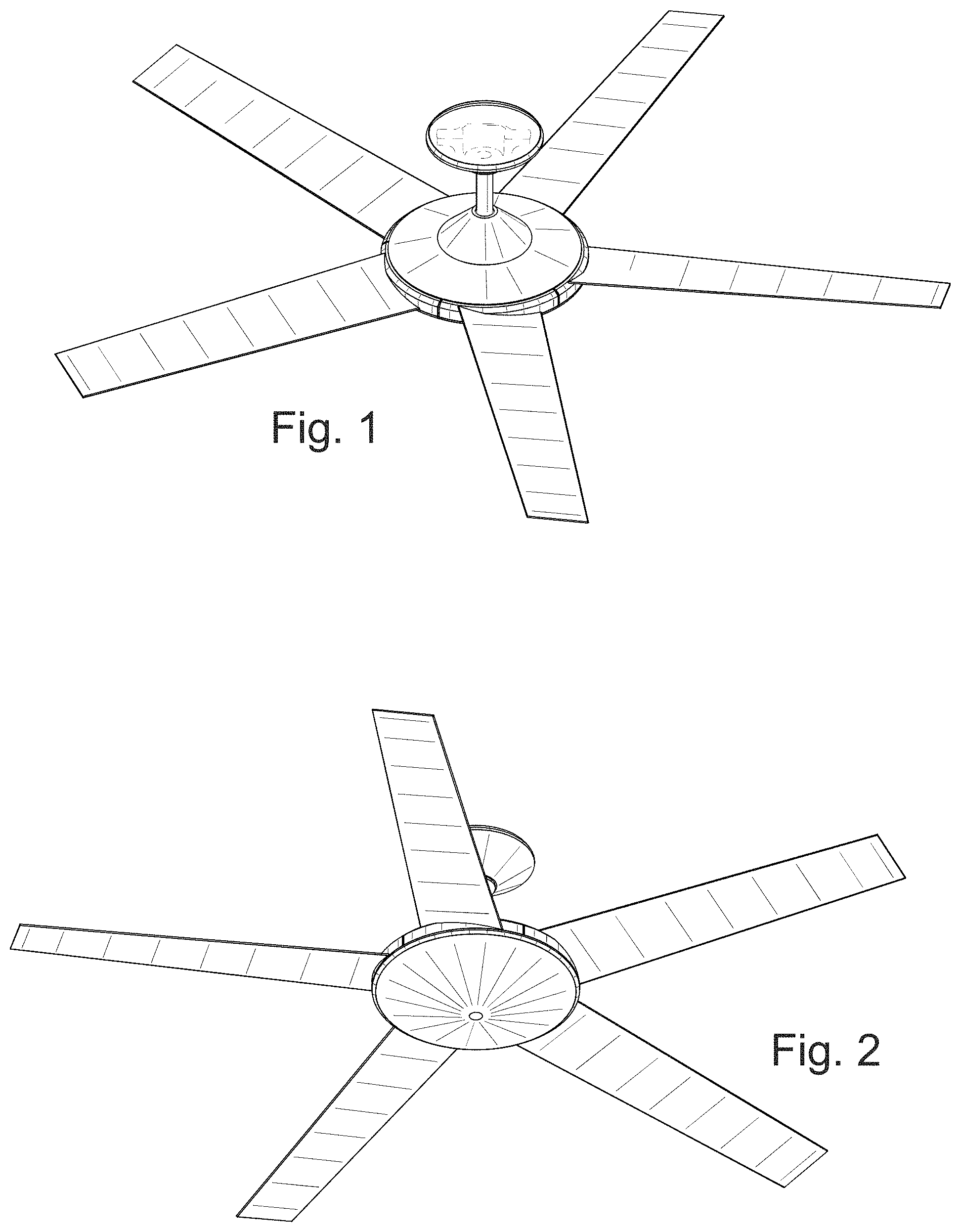Patent USD1001262 — Five-bladed ceiling fan — Figure 1