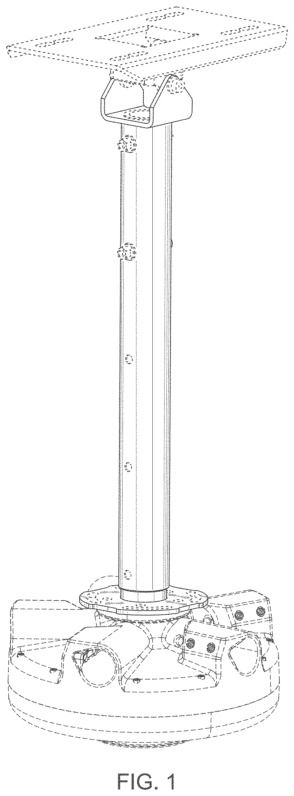 Patent USD1001265 Figure 1 – Telescopic down rod assembly