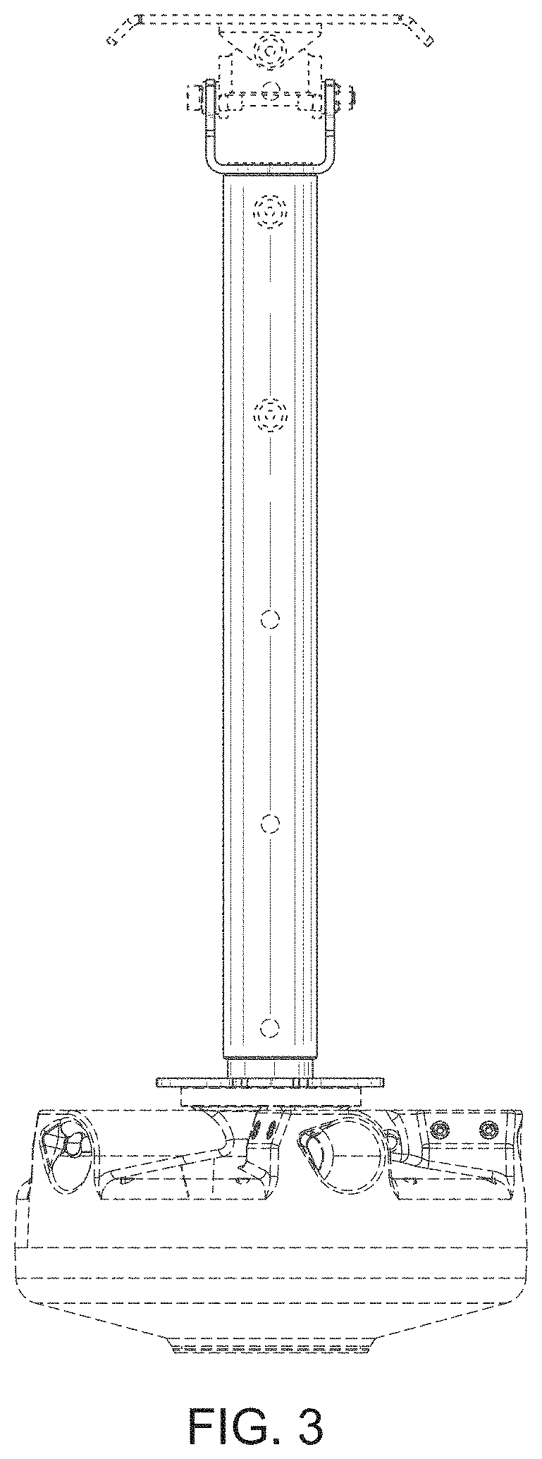 Patent USD1001265 Figure 3 – Telescopic down rod assembly